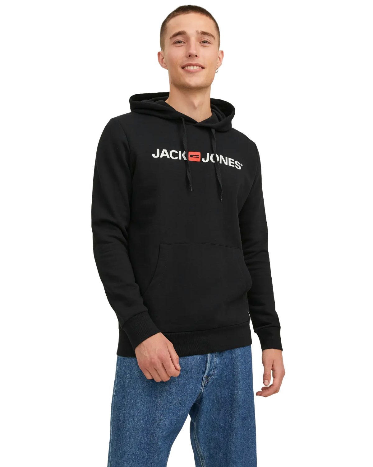 Jack & Jones Hoodie mit Kängurutasche, mit Kapuze, mit Logodruck