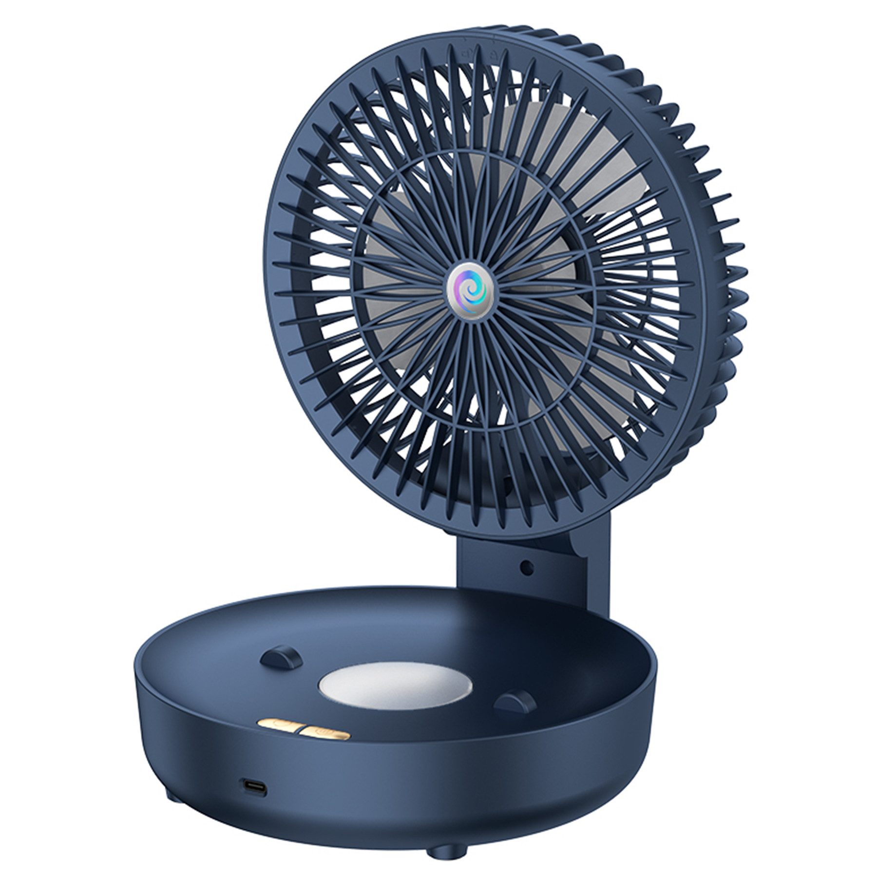 Mini USB-Ventilator Ventilator klein Tischventilator Tragbar Fan Mit LED Nachtlicht
