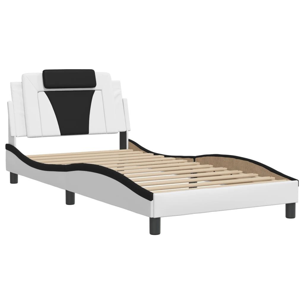 vidaXL Bett Bettgestell mit Kopfteil Weiß günstig online kaufen
