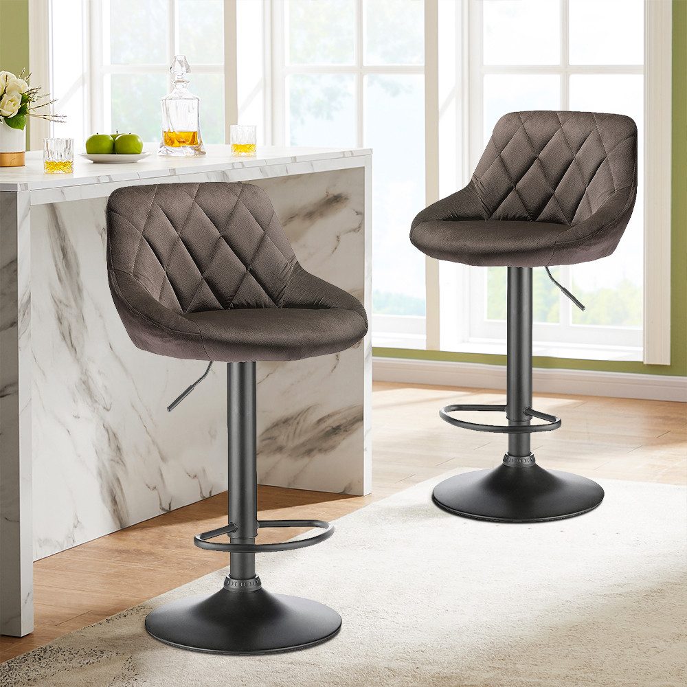 JEOBEST Barhocker Barstühle Bistrohocker Samt Gepolsterte günstig online kaufen