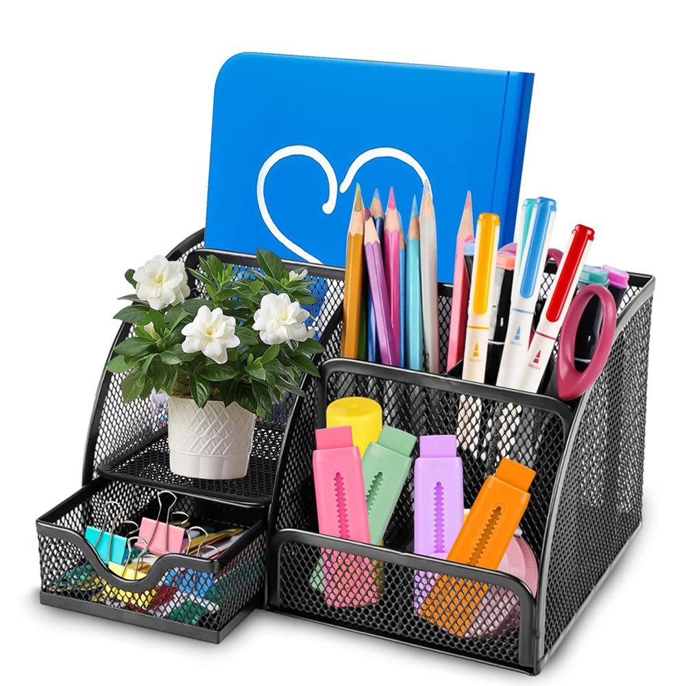 HT Schreibtisch Schreibtisch Organizer, Mesh & Metall, Platzsparendes Desk günstig online kaufen