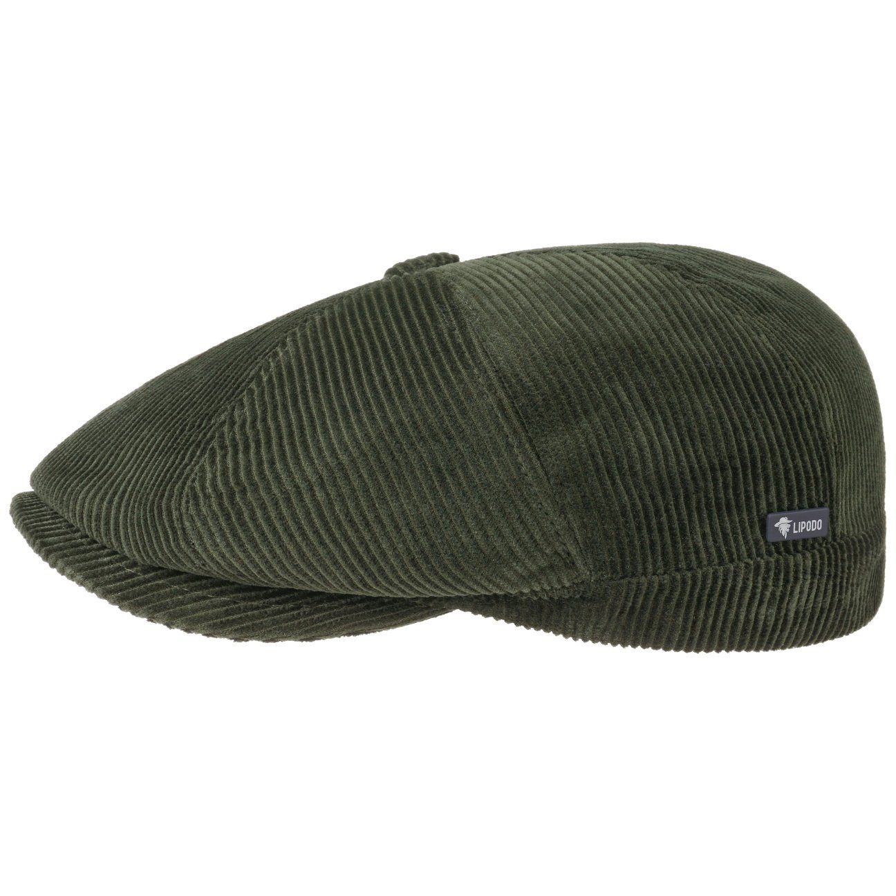 Lipodo Flat Cap (1-St) Cordcap mit Schirm, Made in Italy