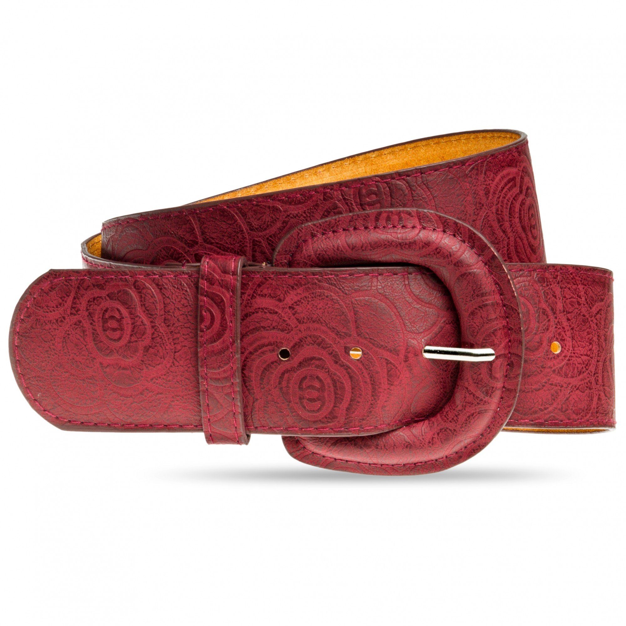 Caspar Поясные ремни Caspar GU295 breiter Damen Поясные ремни mit großer Schnalle