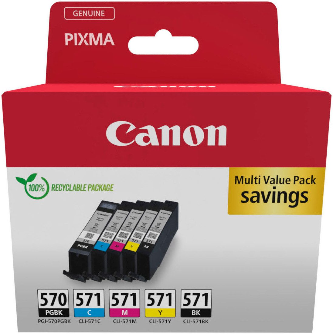 Canon PGI-570/CLI-571 Multipack Tintenpatrone (original Druckerpatrone 570 und 571)