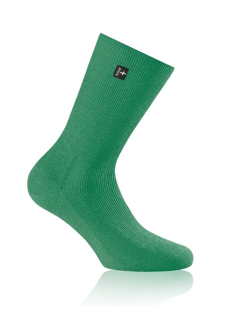 Rohner Socks Socken Tagessocke SupeR (gerippt, rutschfest, Baumwolle) grün Herren - 1 Paar