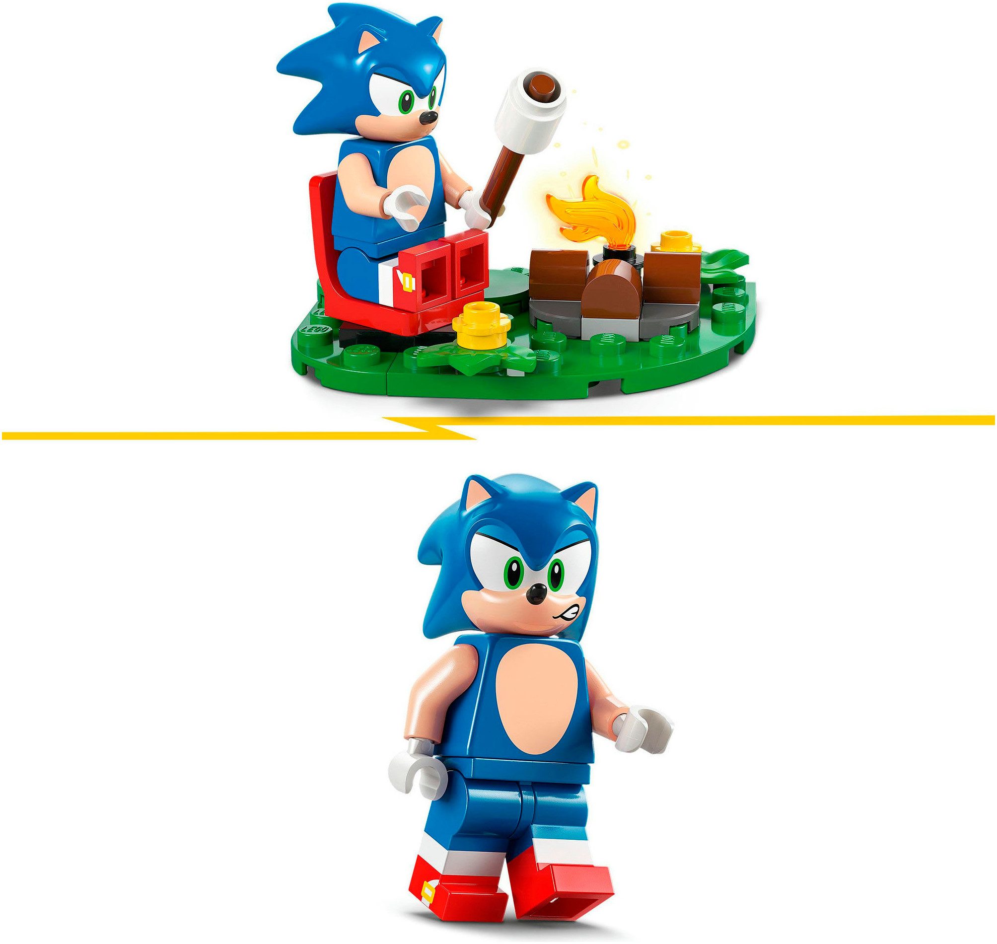 LEGO® Sonics Showdown am Lagerfeuer (77001), LEGO Sonic Konstruktionsspielsteine, (177 St), Made in Europe – Bild 5 von 5