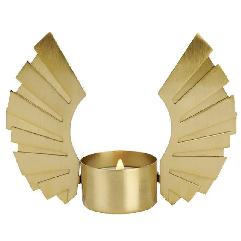 Lambert Windlicht Teelichthalter Uriel Engel Gold (10cm)