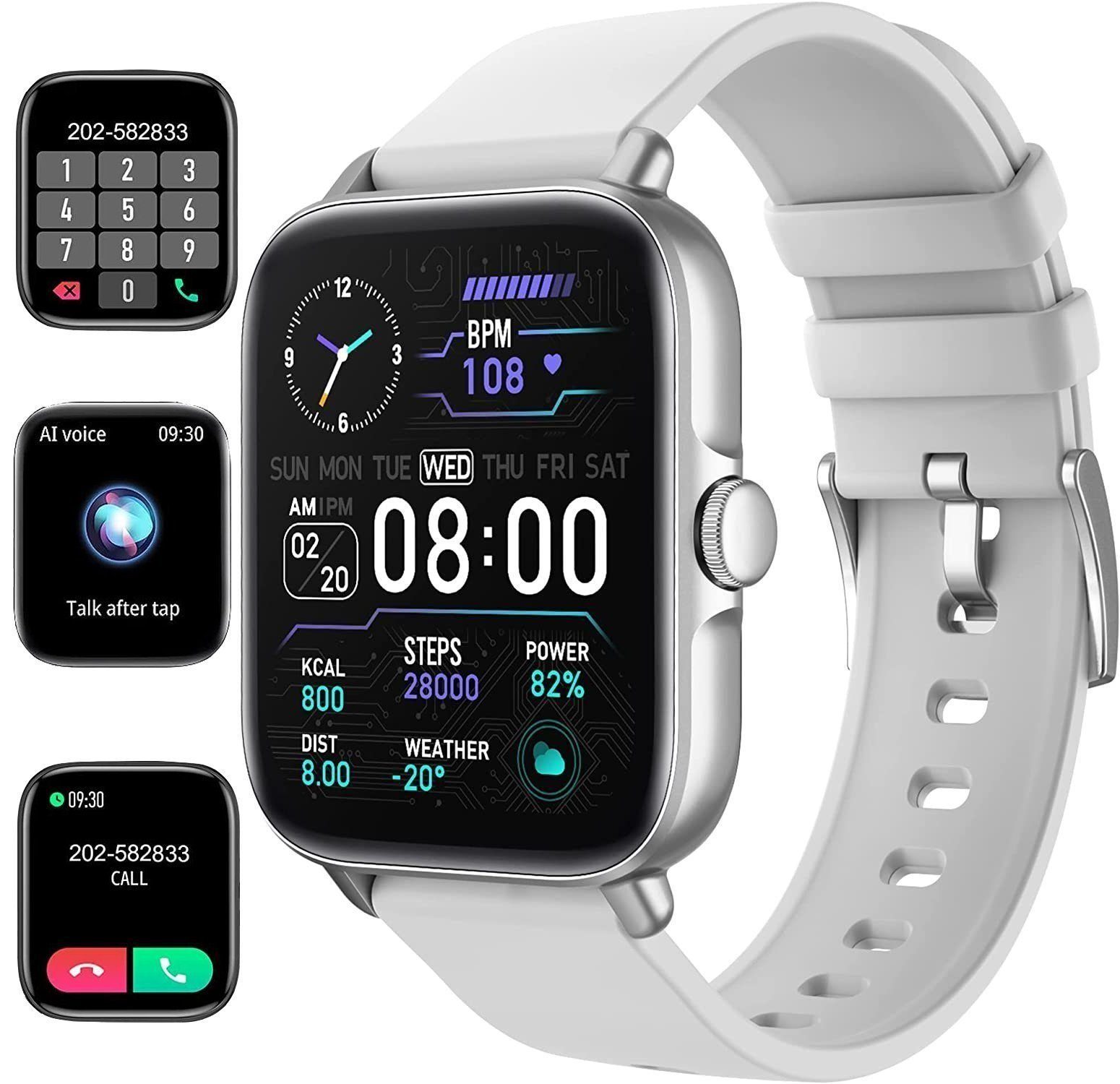 IBETTER Smartwatch, Fitness Tracker Damen Herren Uhren Watch für Android IOS, Smartwatch (Fitness Tracker Uhr 1.69