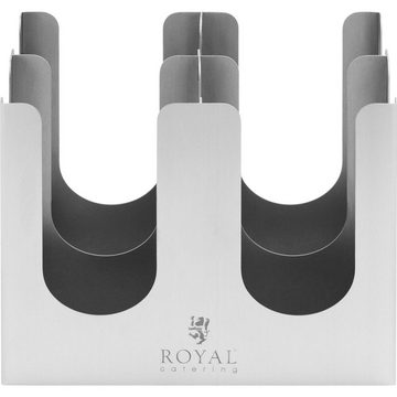 Royal Catering Geschirrständer Ständer für Becher und Deckel Halterung Spendersystem 4 Fächer