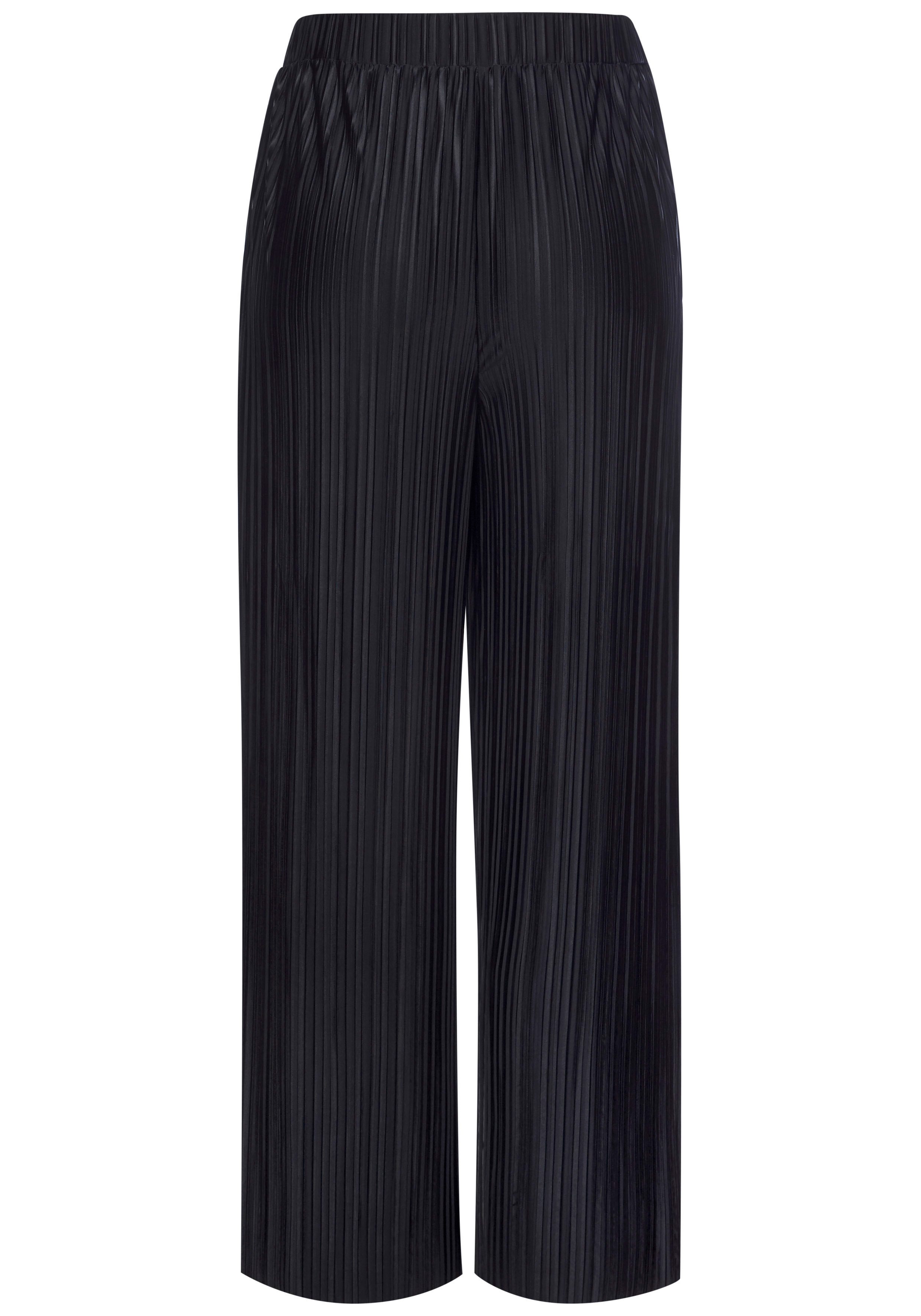 LASCANA Schlupfhose mit Plisseefalten und weitem, luftigem Bein mit Zierschnalle, leichte Sommerhose, elegant