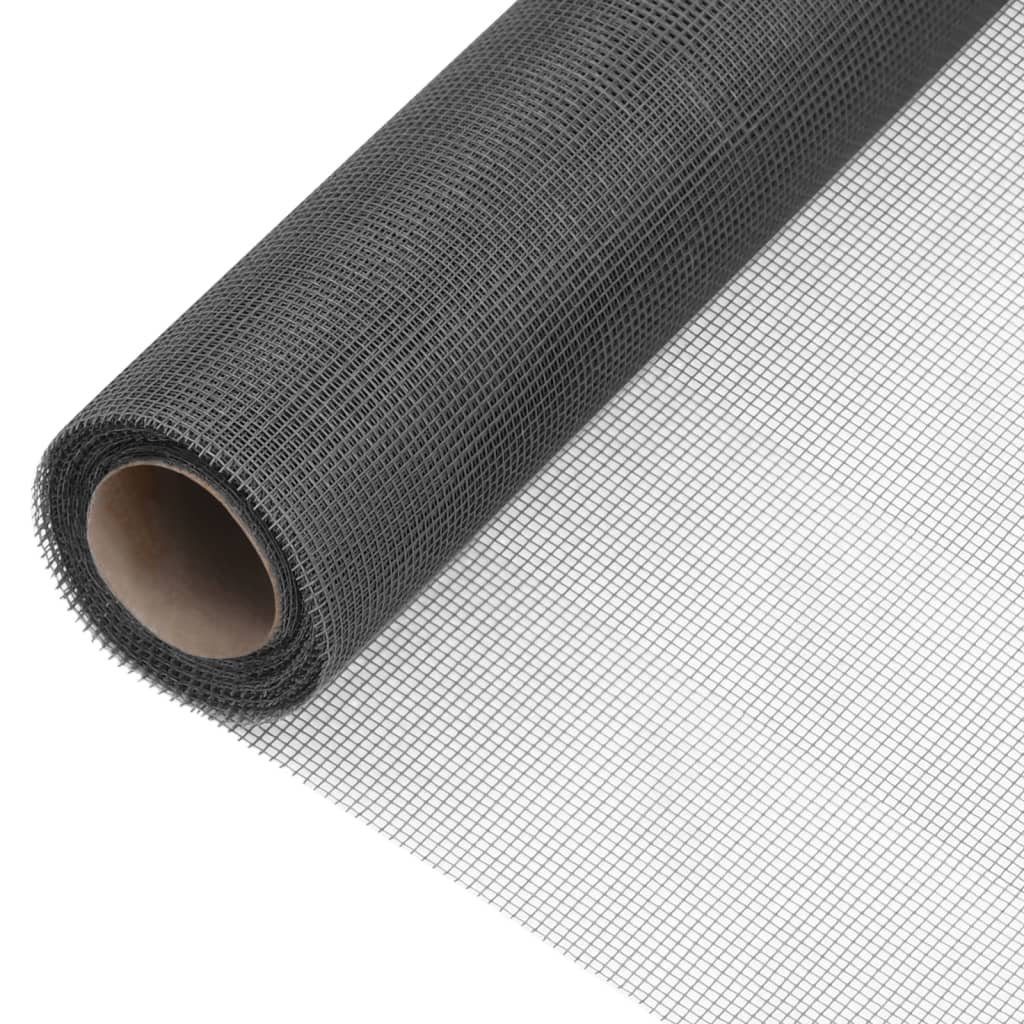 vidaXL Gartenzaun Fliegengitter Fiberglas 60x2000 cm Schwarz, (1-St)