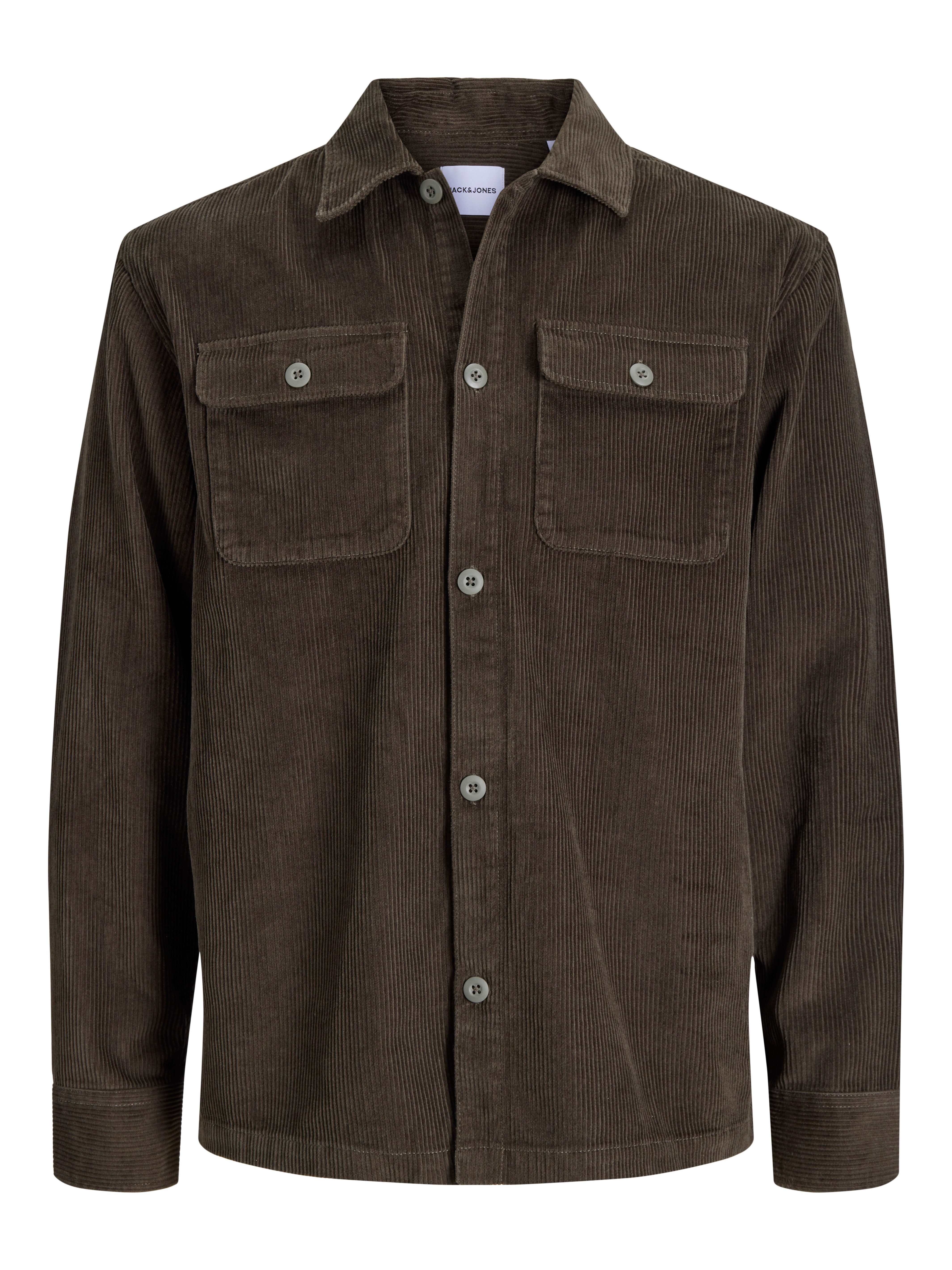 Jack & Jones PlusSize Langarmhemd JJEREGENT CORD OVERSHIRT LS SN PLS Baumwolle, regular fit – Bild 4 von 5