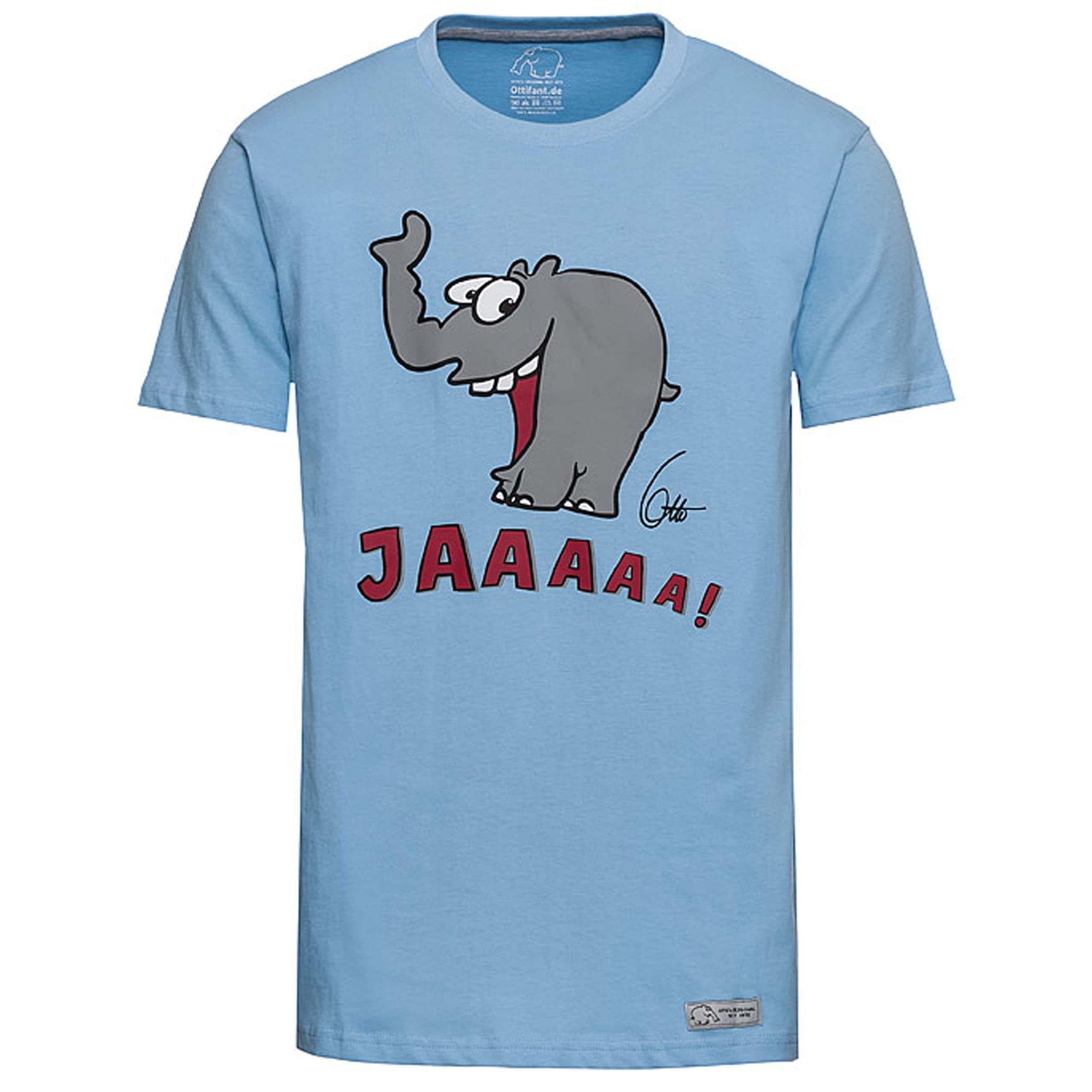 Ottifant Productions GmbH T-Shirt T-Shirt "Lachender Ottifant" Unisex by Otto Waalkes in denim, blau und