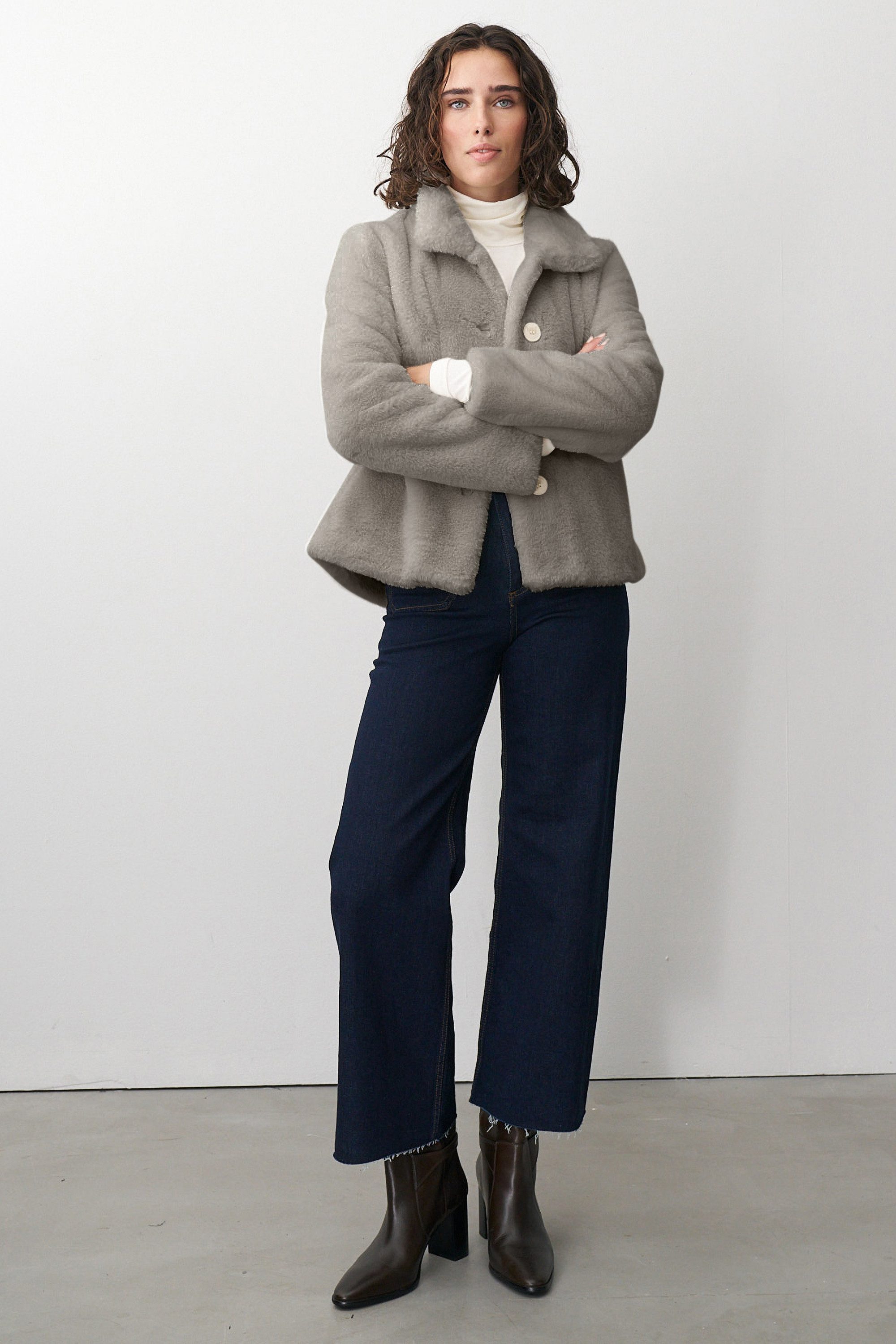 Barbara Lebek Fellimitatjacke warme Plüschjacke, Winterjacke günstig online kaufen