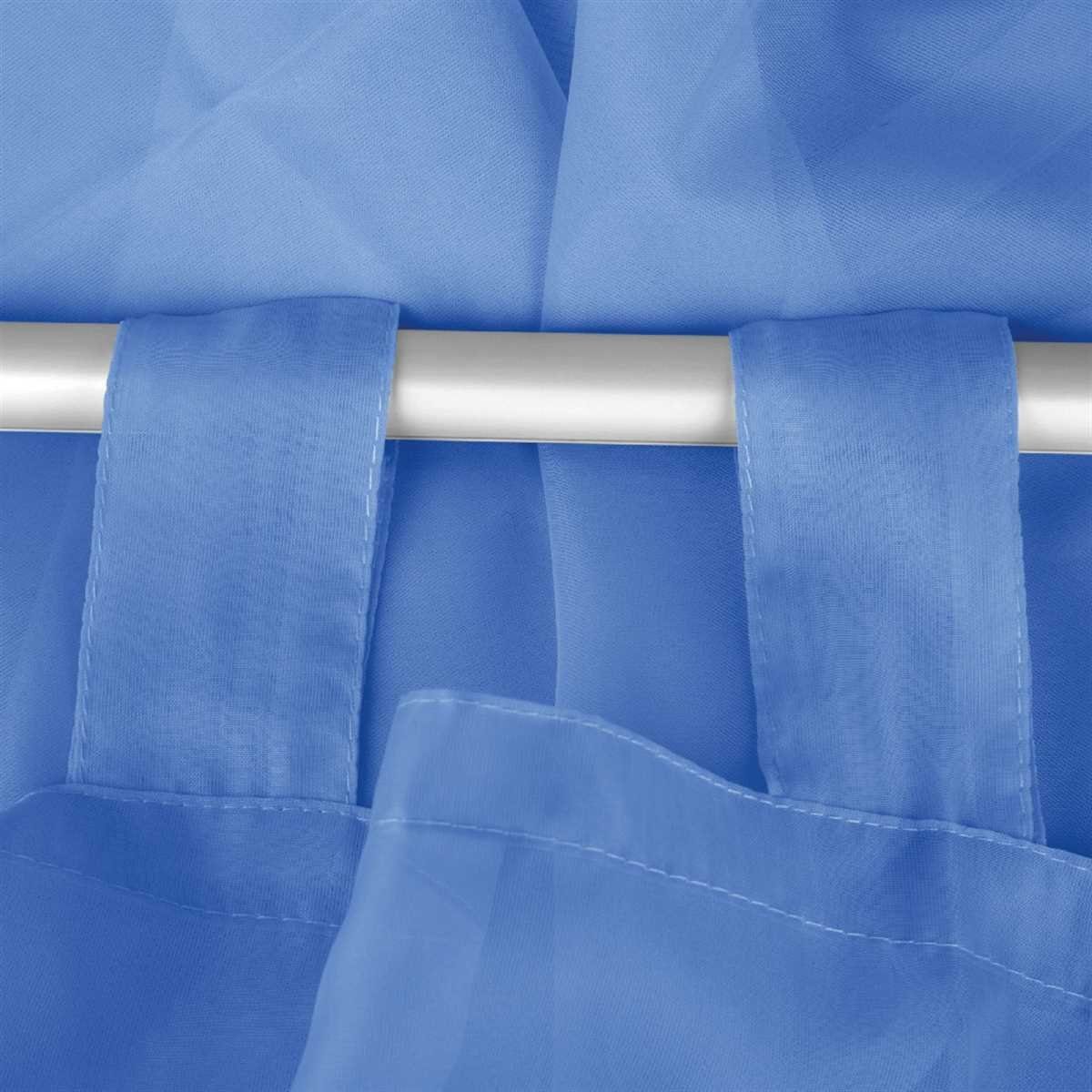 Voile, Gardinenset Schlaufenschals 2 Blau Bestlivings, transparent, Vorhang, St), (2 "Transparent", Schlaufen