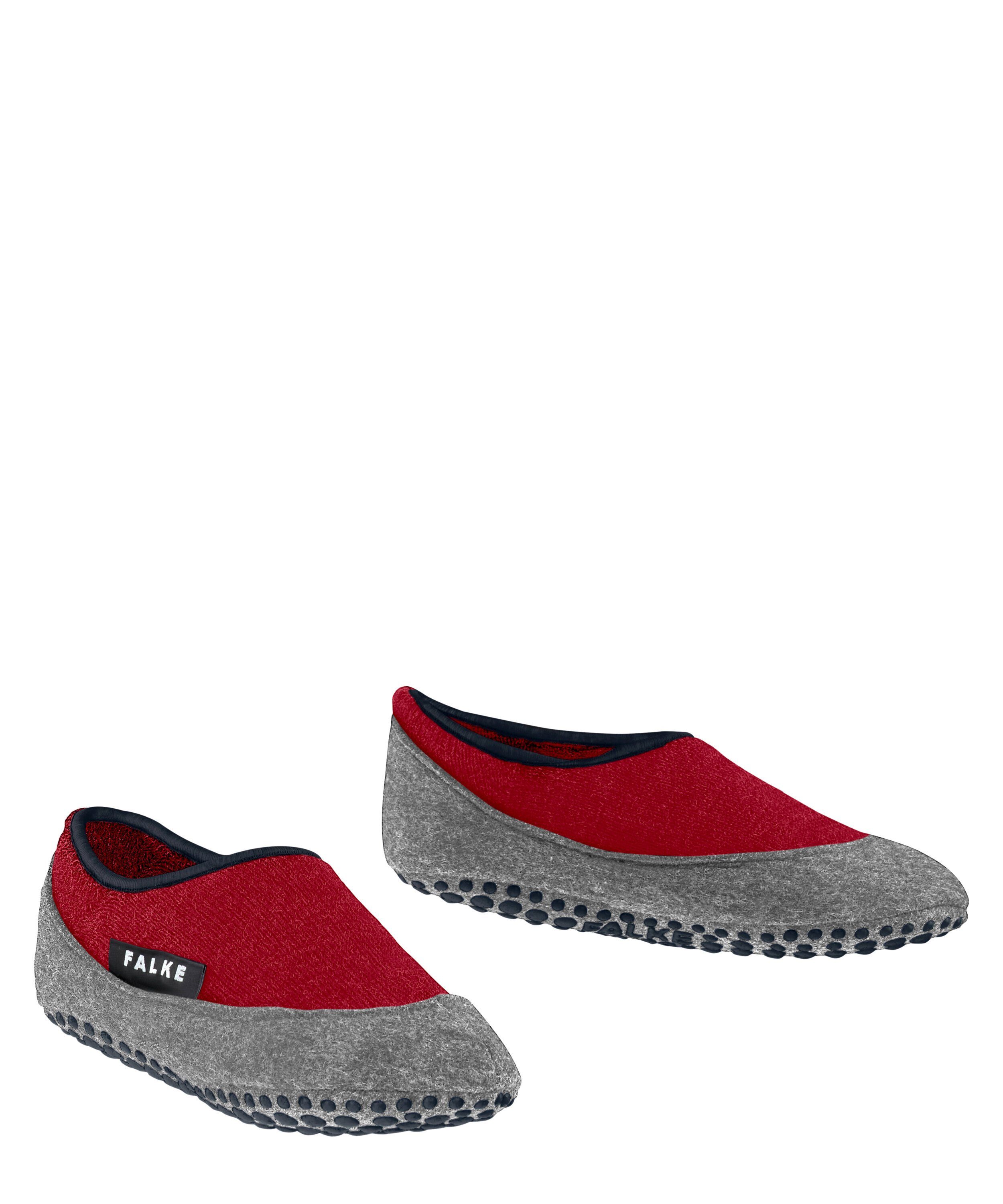 FALKE (8074) pepper aus Noppendruck Cosyshoe mit (1-Paar) red Sneakersocken Merinowolle