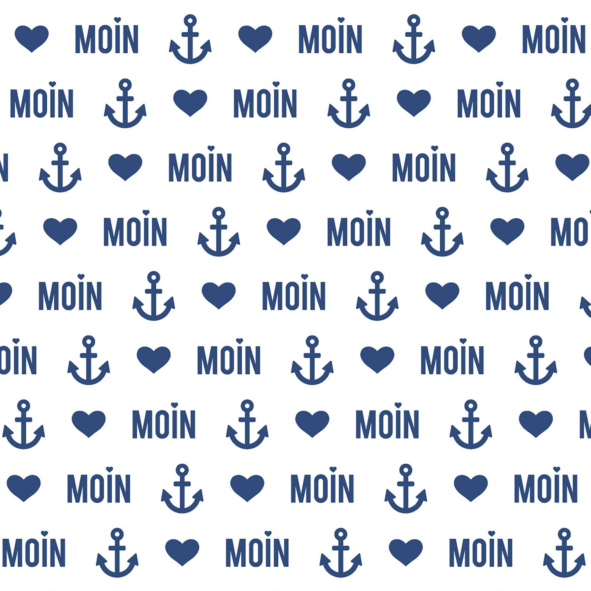 Bow & Hummingbird Geschenkpapier Geschenkpapier Moin, Bow & Hummingbird, aus Recyclingpapier