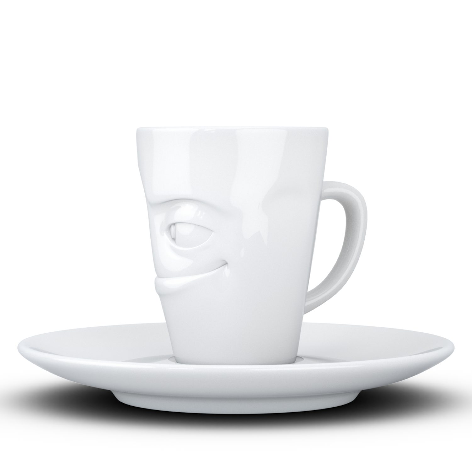 FIFTYEIGHT PRODUCTS Espressotasse FIFTYEIGHT 6-er Espresso Mug Tasse mit Henkel, 6-tlg., Porzellan, Hartporzellan in bruchsicherer Hotelqualität