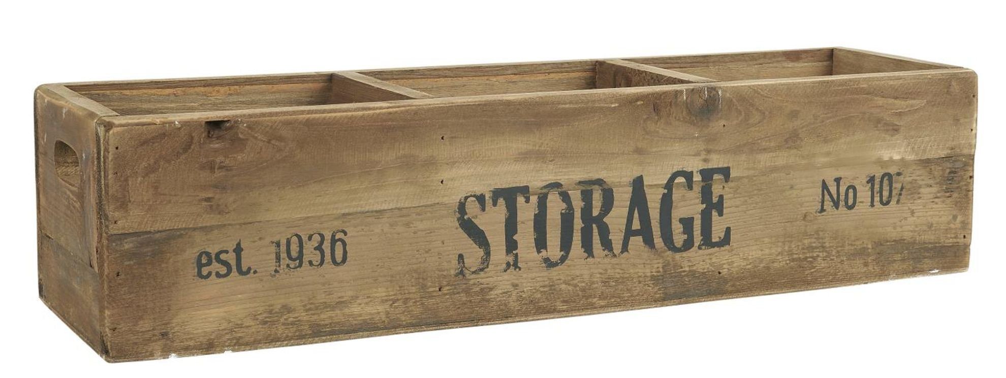 Holzkiste Holzkiste Alt Holz Kiste Box Holzbox 3 Fächer Storage Laursen 5208 14