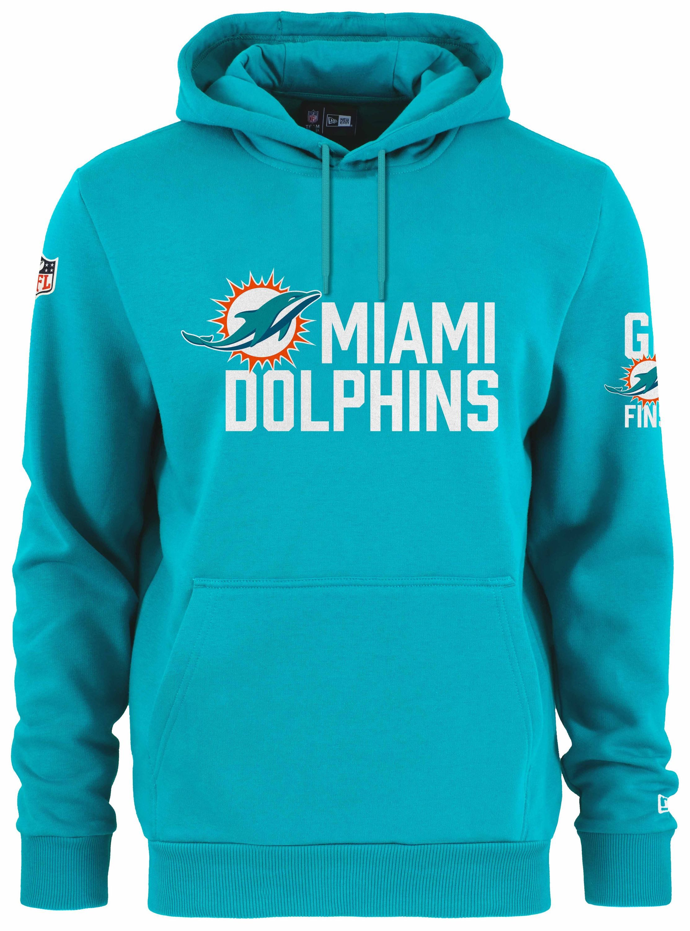 New Era Hoodie NFL Miami Dolphins Team Logo and Name