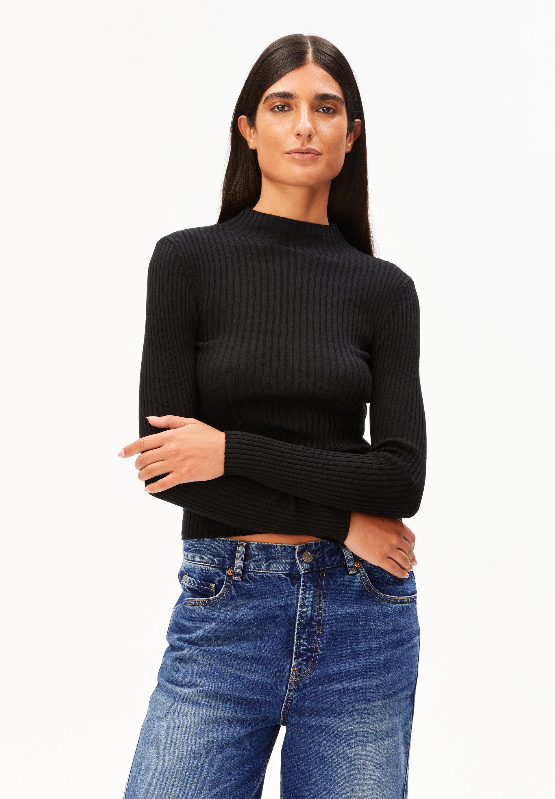 Armedangels Strickpullover ALAANIA Pullover Slim Fit aus Bio-Baumwolle Fitt günstig online kaufen