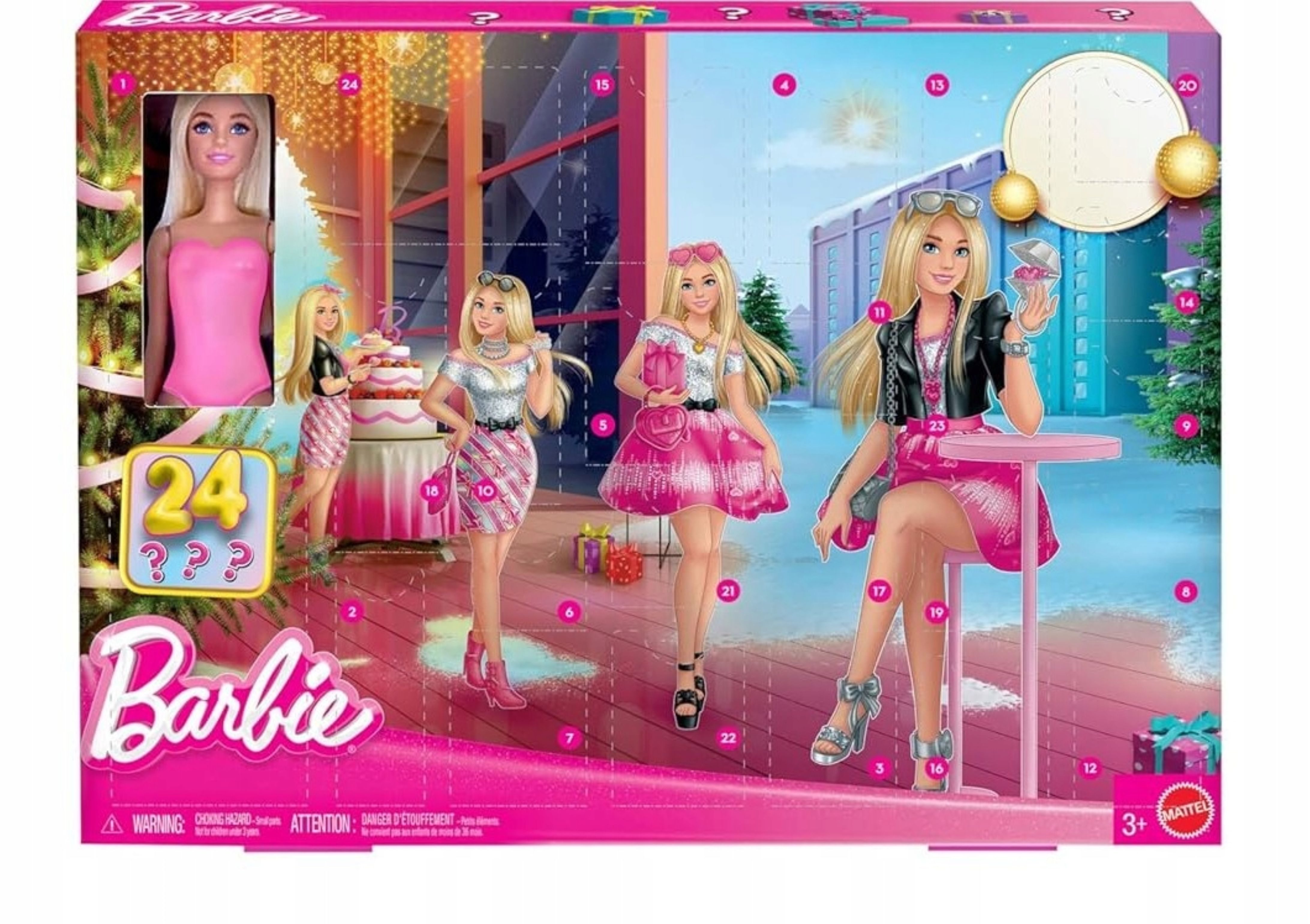 Mattel® Adventskalender Barbie Adventskalender Mode 24 Überraschungen + Pup günstig online kaufen