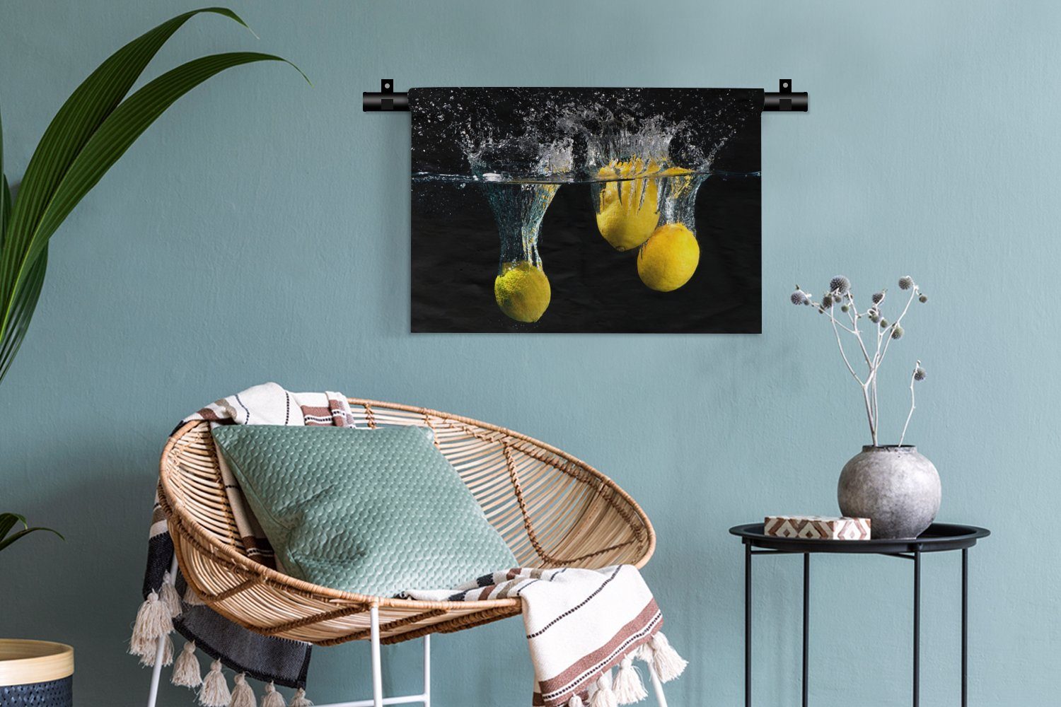 Schlafzimmer, Wanddekoobjekt Frucht Gelb, Stilleben für MuchoWow Wasser - - Kinderzimmer Wanddeko Wohnzimmer, - - Zitrone Wandbehang, Kleid,