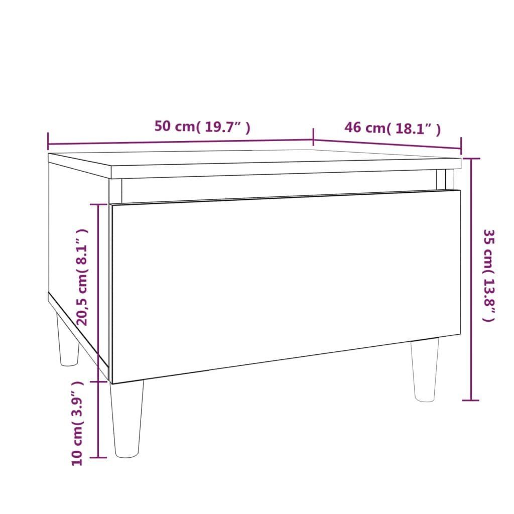 Holzwerkstoff Sonoma (1-St) Eiche Sonoma-Eiche vidaXL 50x46x35 Sonoma cm Beistelltisch Beistelltisch Eiche |