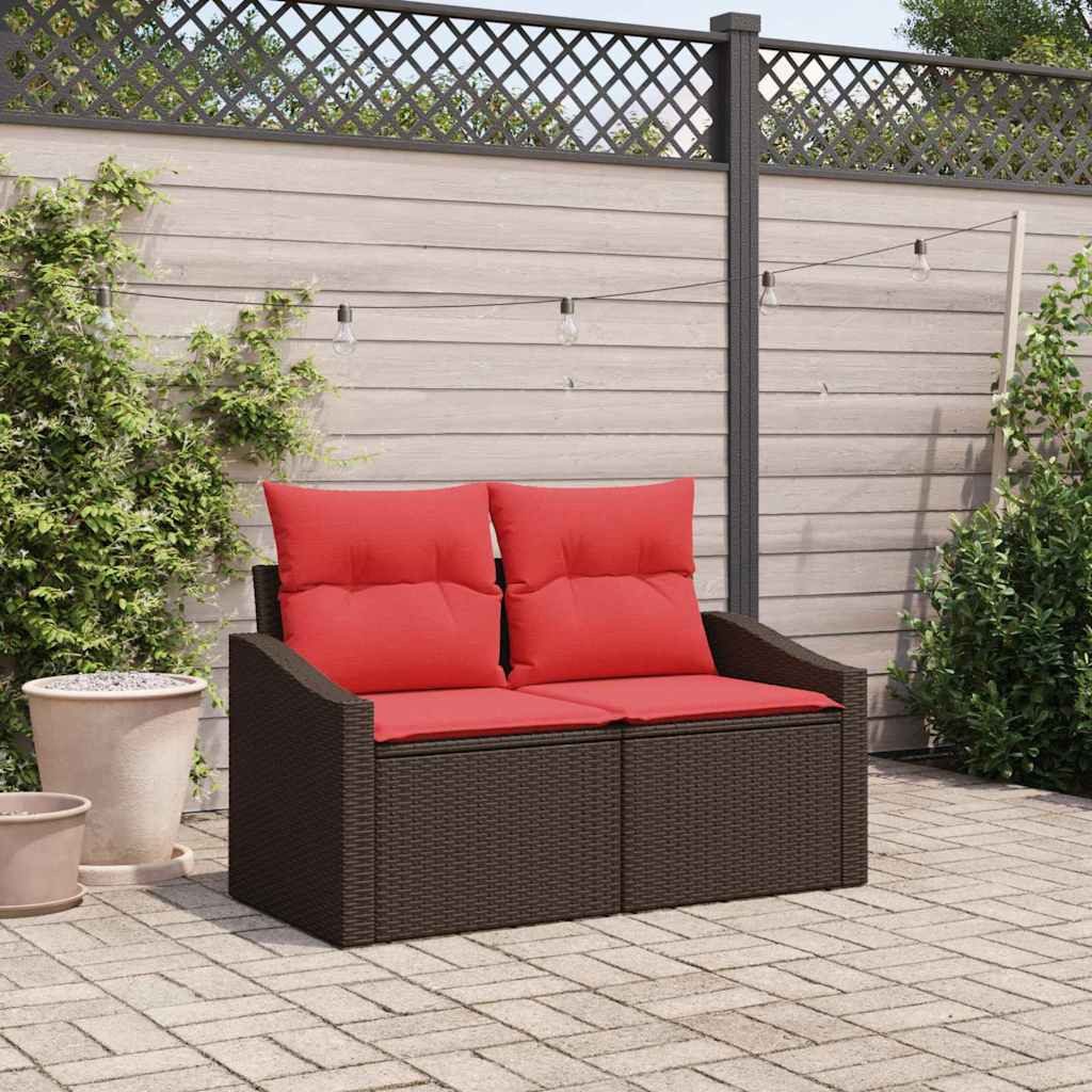 vidaXL Loungesofa Gartensofa Braun 123 x 62 x 69cm Poly-Rattan, 1 Teile