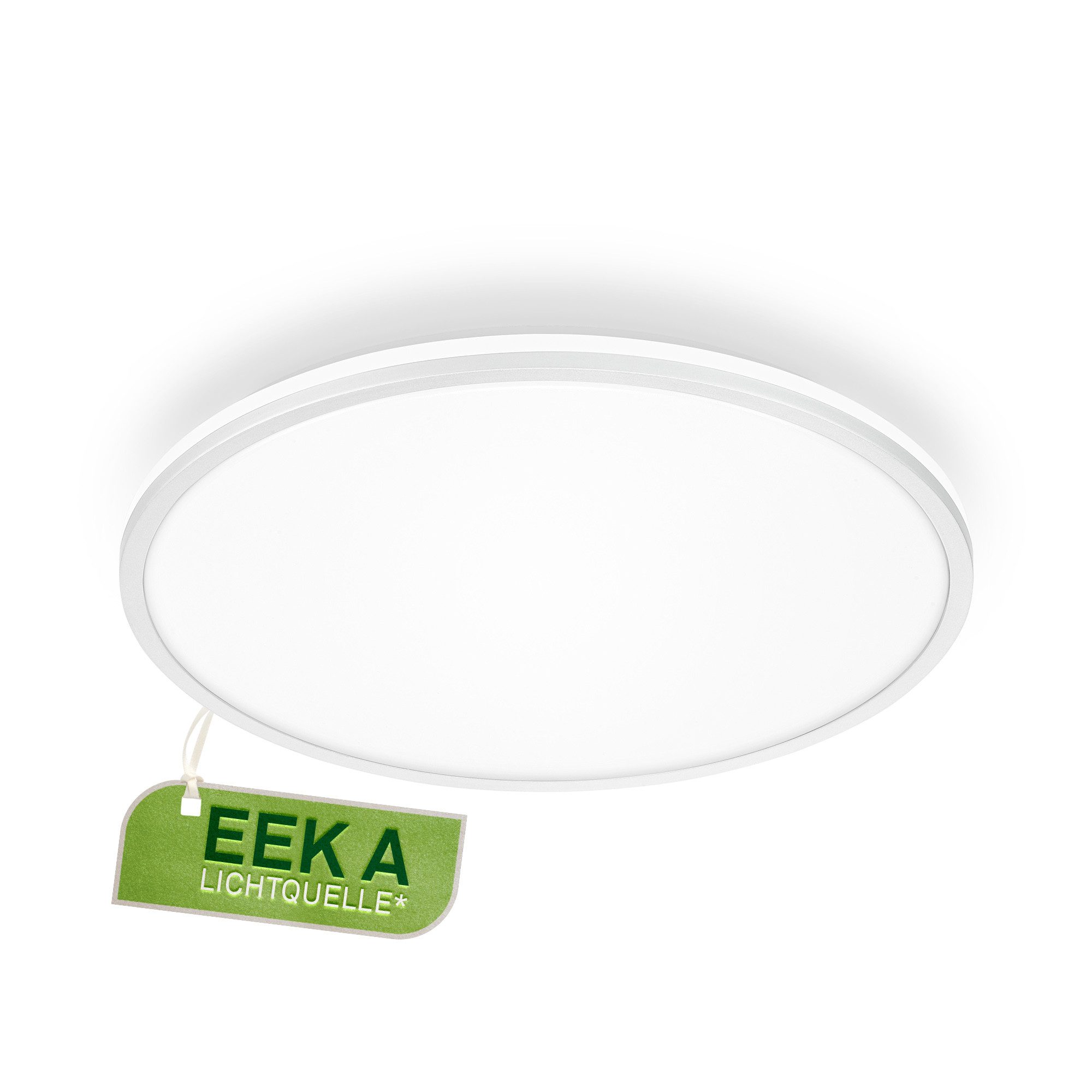 Briloner Leuchten LED Deckenleuchte Panel ultraflach Energieeffizienz A, LED fest integriert, 4000K, 33x6cm, 8,5W, 1800lm
