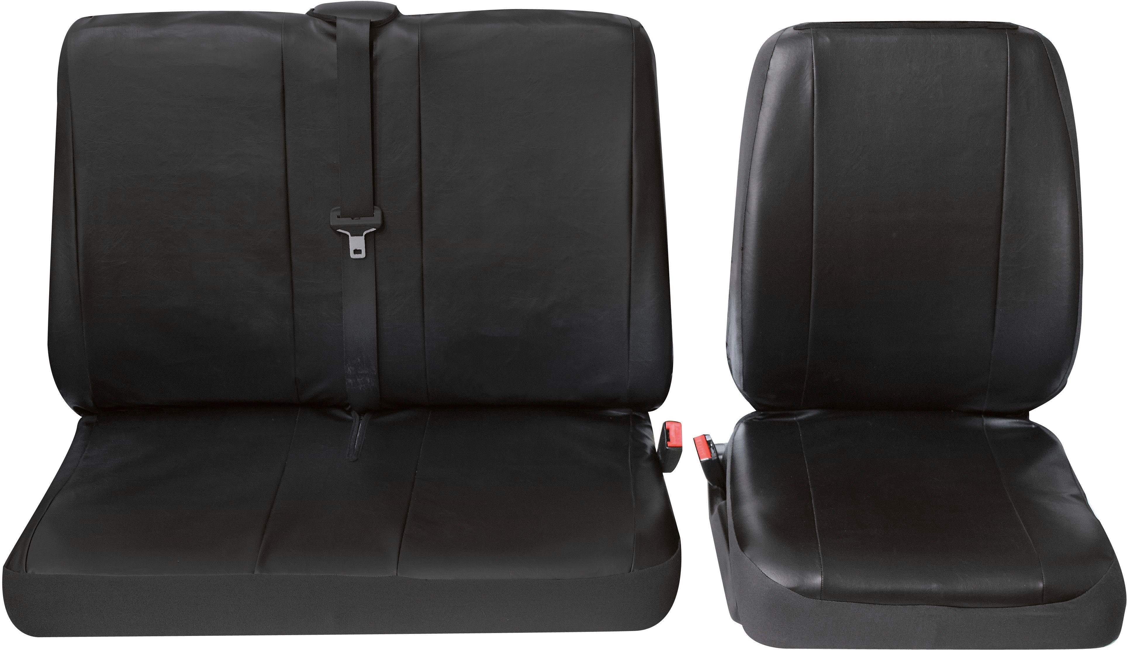 Petex Autositzbezug Sitzbezug für Transporter/ Kombi, 2-tlg "Profi 4", für vorne, Bestehend aus Einzelsitz und Doppelsitz, universelle Passform | Autositzbezüge