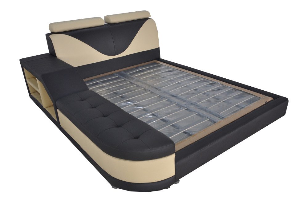 JVmoebel Lederbett Elegantes Polsterbett aus Leder für modernes Hotel-Ambiente, Made in Europa