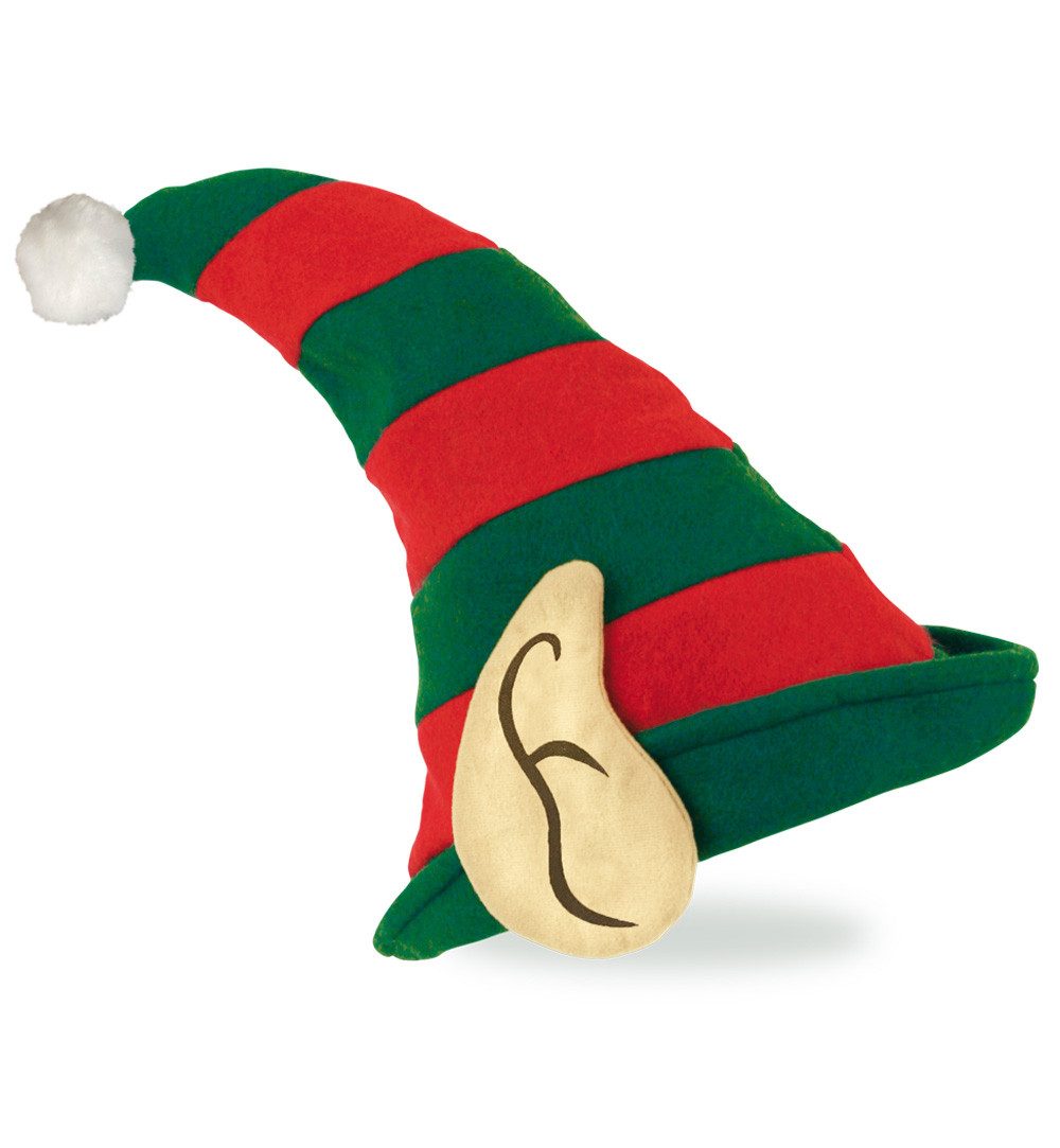 Kostüm Hut Elfen Wichtel mit Ohren und Bommel Weihnachten Nikolaus Karneval
