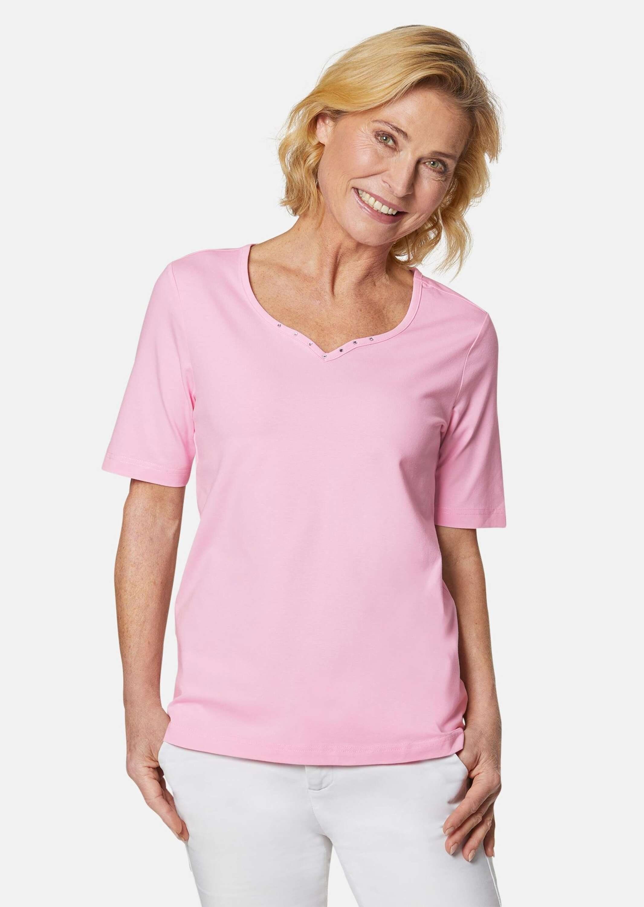 GOLDNER T-Shirt T-Shirt mit charmantem Ausschnitt günstig online kaufen