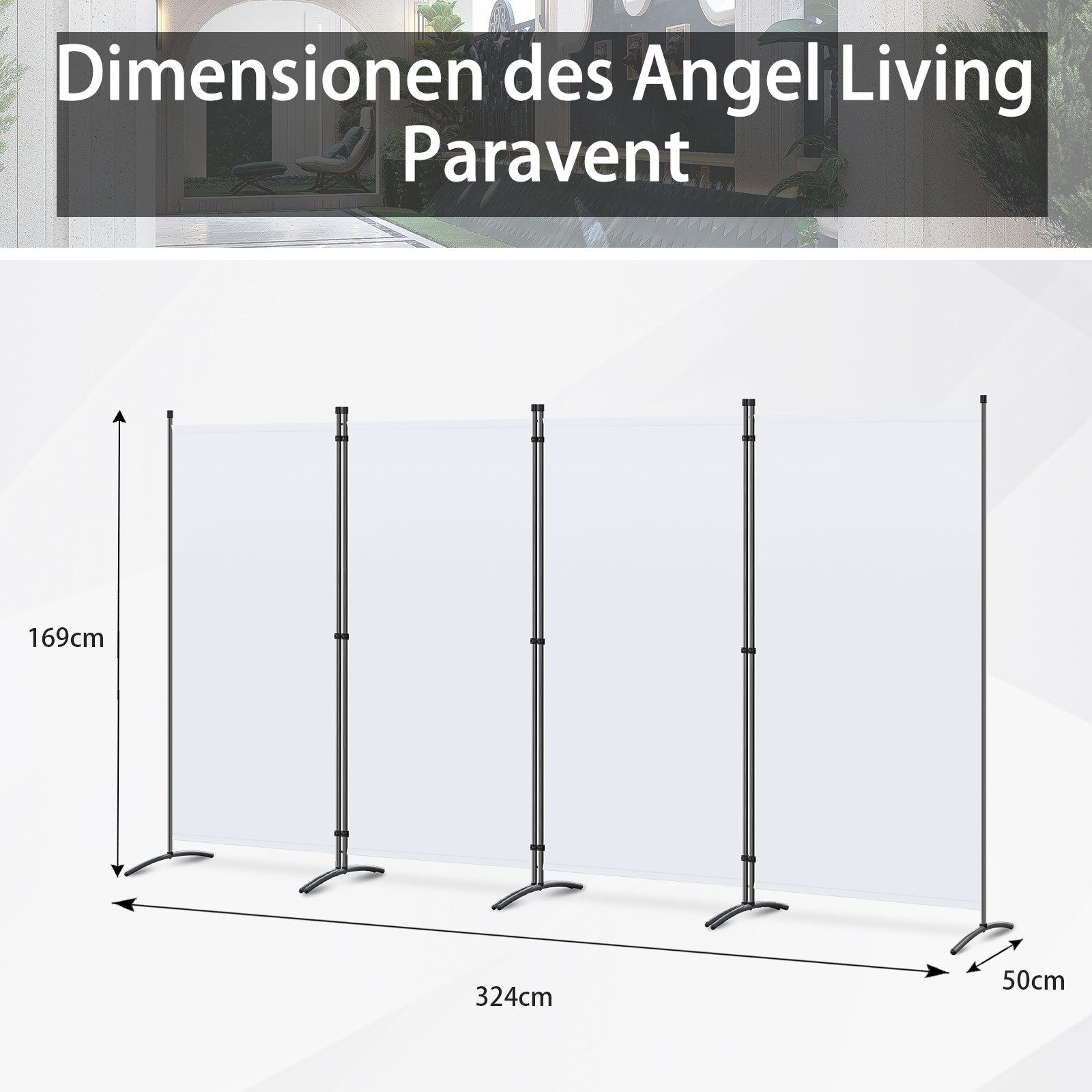 Angel Living Paravent Sichtschutz Balkonsichtschutz Paravent günstig online kaufen