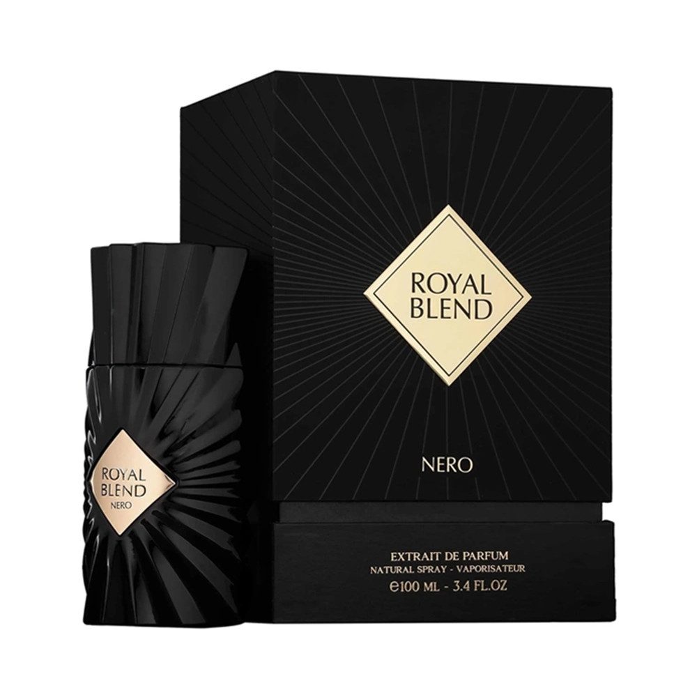 Fragrance World Eau de Parfum French Avenue Royal Blend Nero Parfümextrakt 100 ml, Orientalisch-holziger Duft mit Vanille & Gewürznoten
