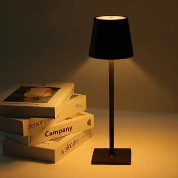 Kpaloft Nachttischlampe Tischleuchte, mit Touchfunktion, mit Speicherfunktion, einstellbare, warmes/natürliches/weißes, Schreibtischlampe, 4000mAh Akku, für Schlafzimmer, Lesen, Arbeit