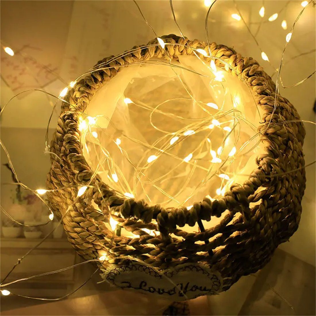 Weihnachtsstrauß DAYUT LED-Lichterkette Lichter Dekoration LED Lichterkette, Geschenk