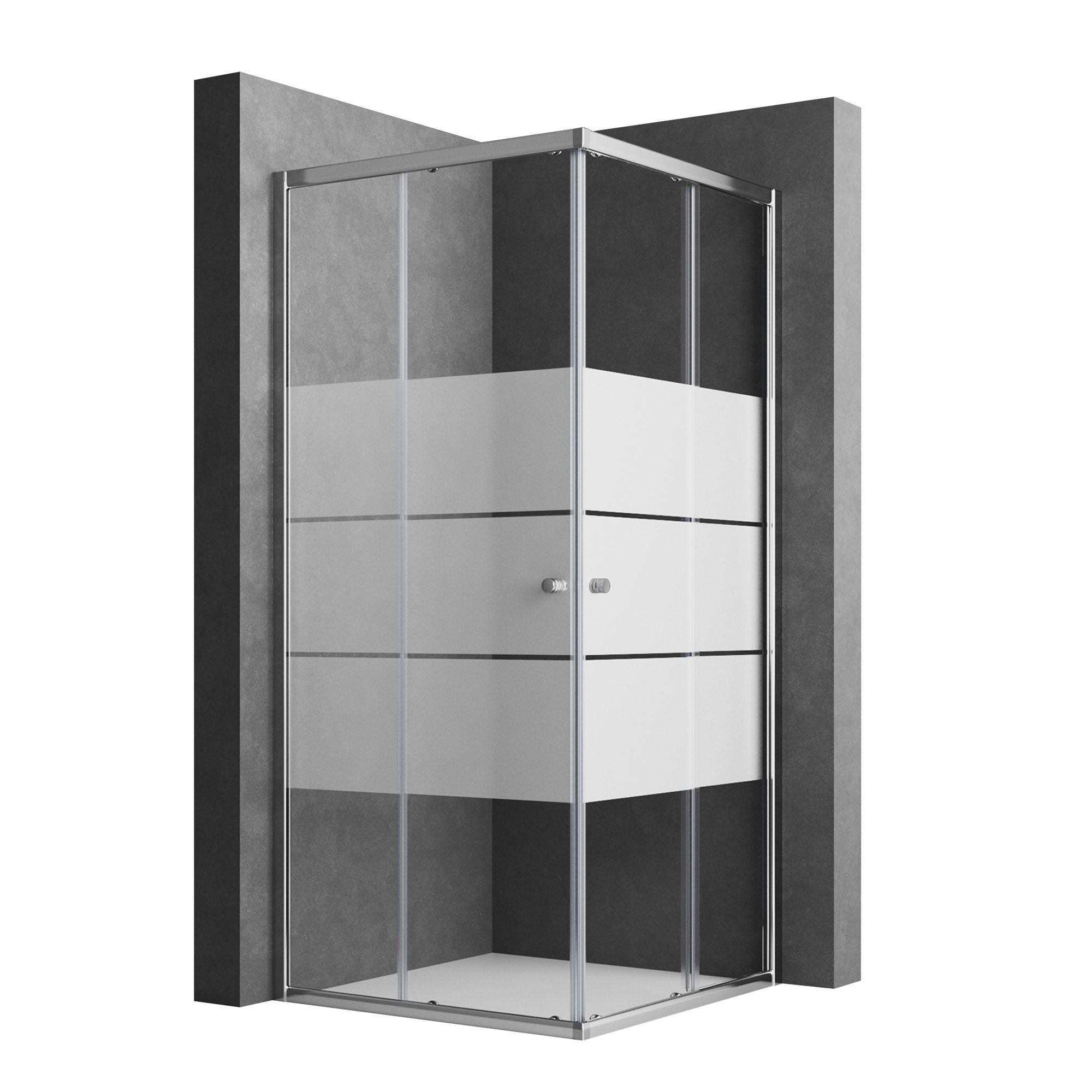 Boromal Eckdusche Duschkabine 75x90 90x75 H:185cm günstig online kaufen