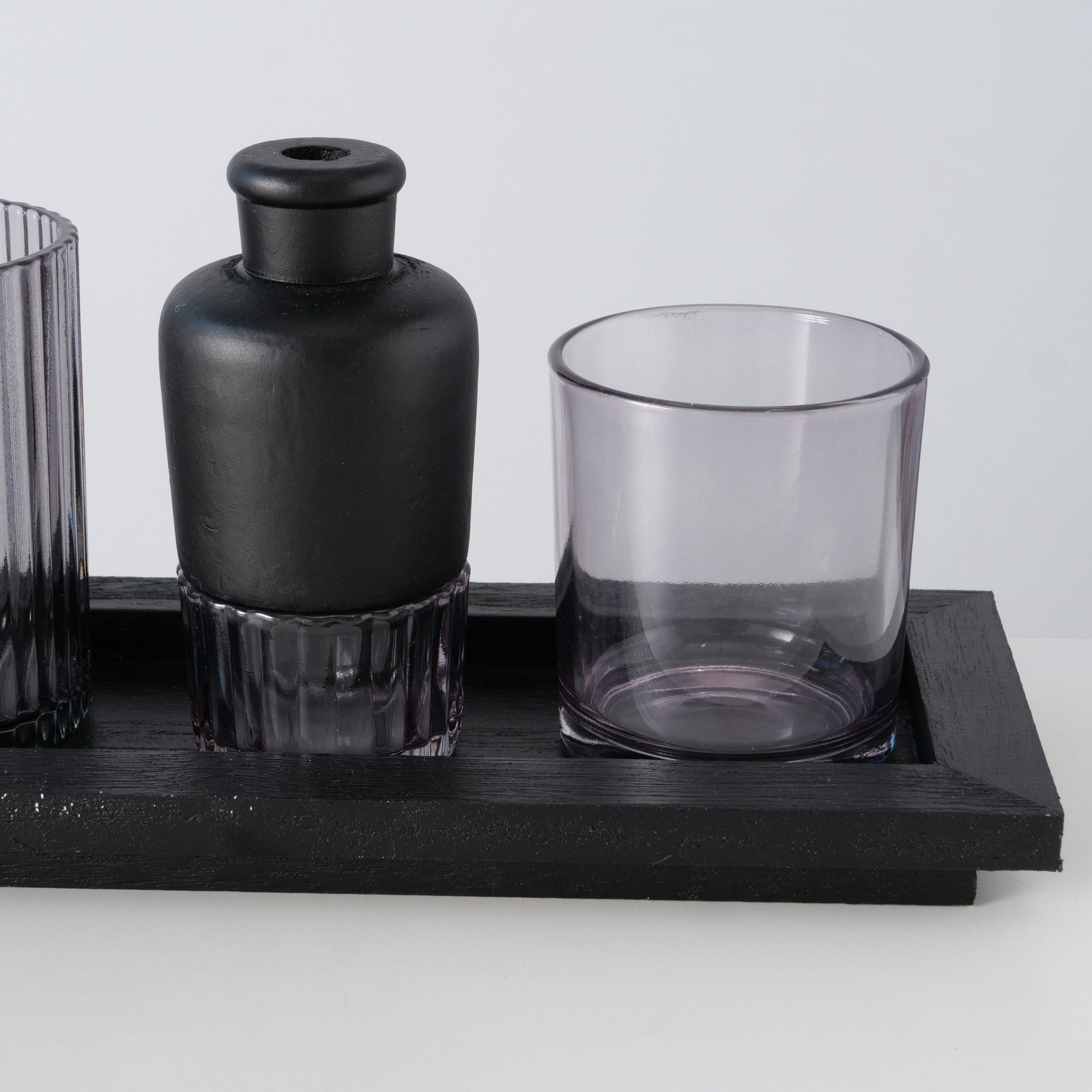 BOLTZE Windlicht Tablett mit Windlichter und Vasen 6tlg. NOLAN günstig online kaufen