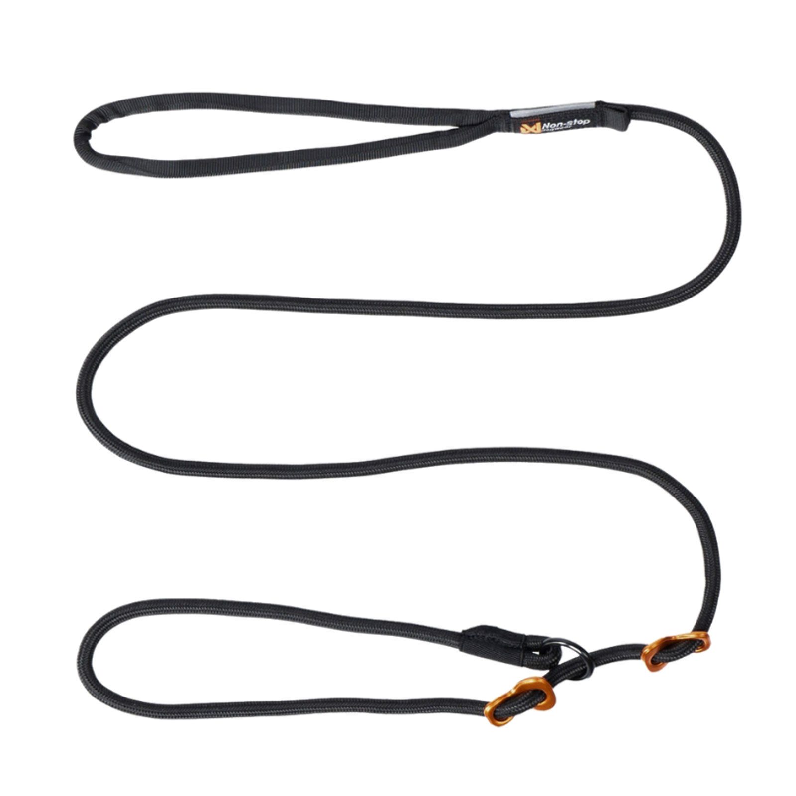 Non-stop dogwear Hundeleine Retriever Leash schwarz, 6 oder 8mm mit zwei Stoppern