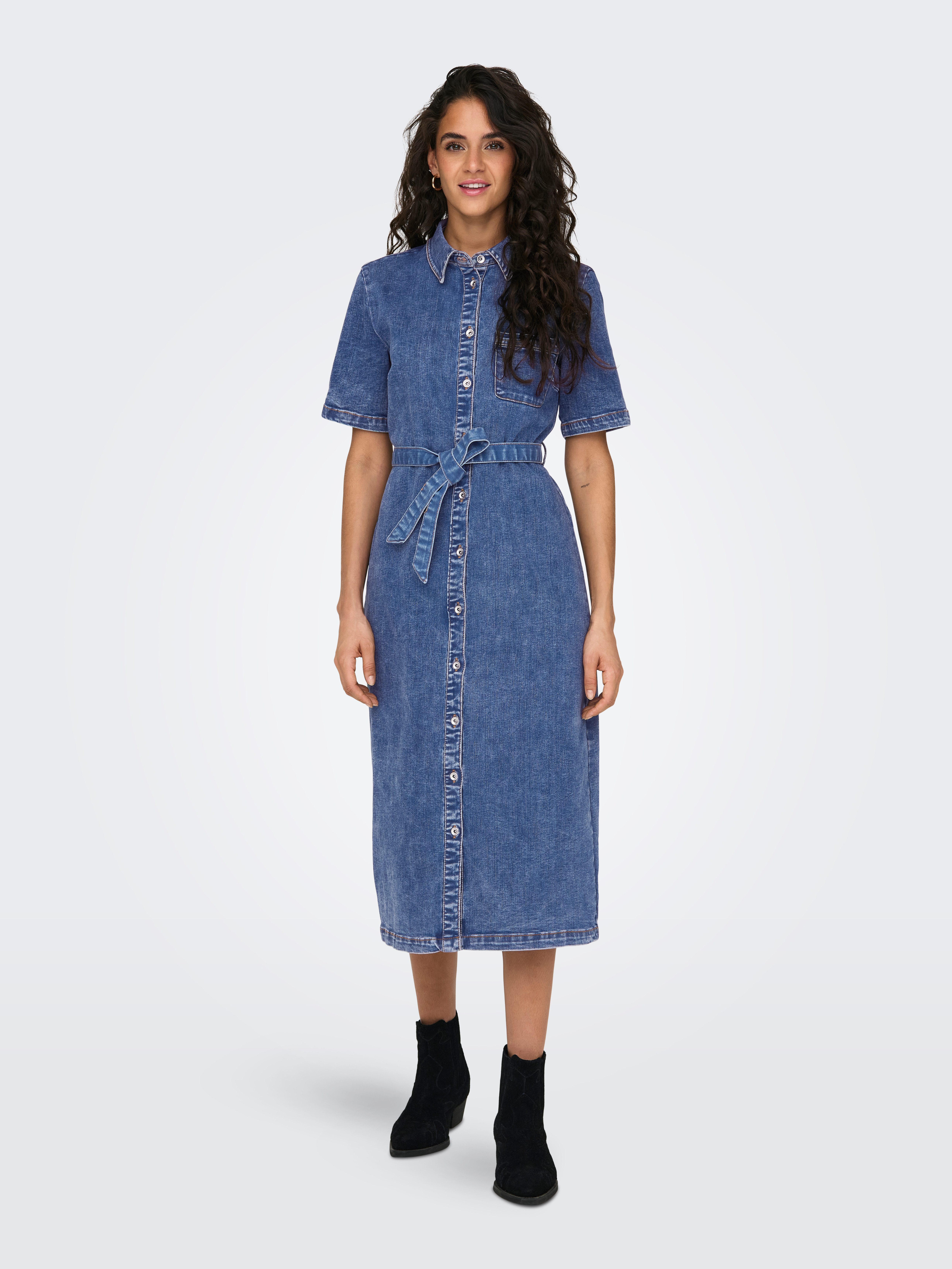 Jeanskleid ONLLANA SS LONG DRESS DNM REA258 NOOS