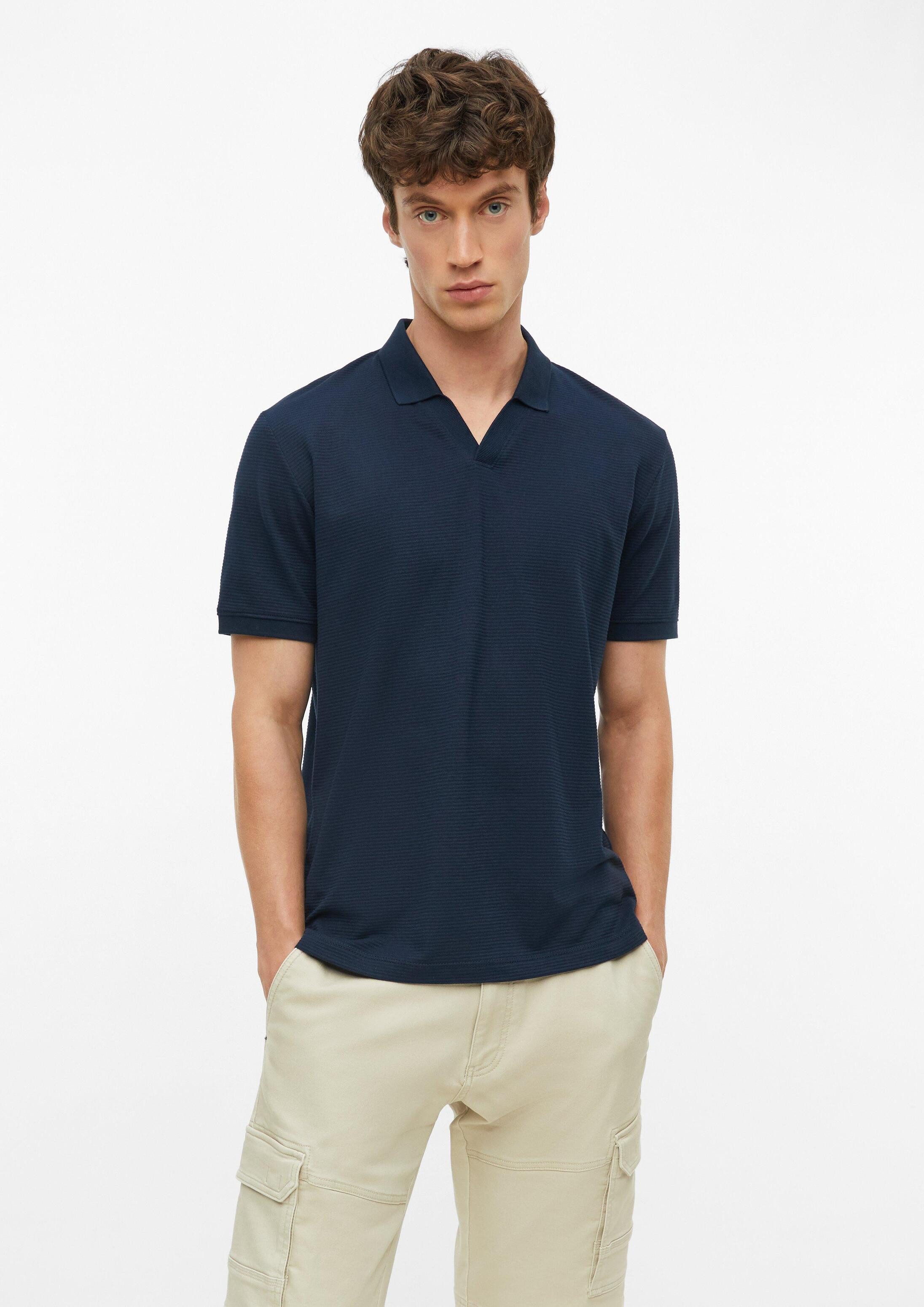 s.Oliver Kurzarmshirt Polo-Shirt Poloshirt mit Strukturstreifen