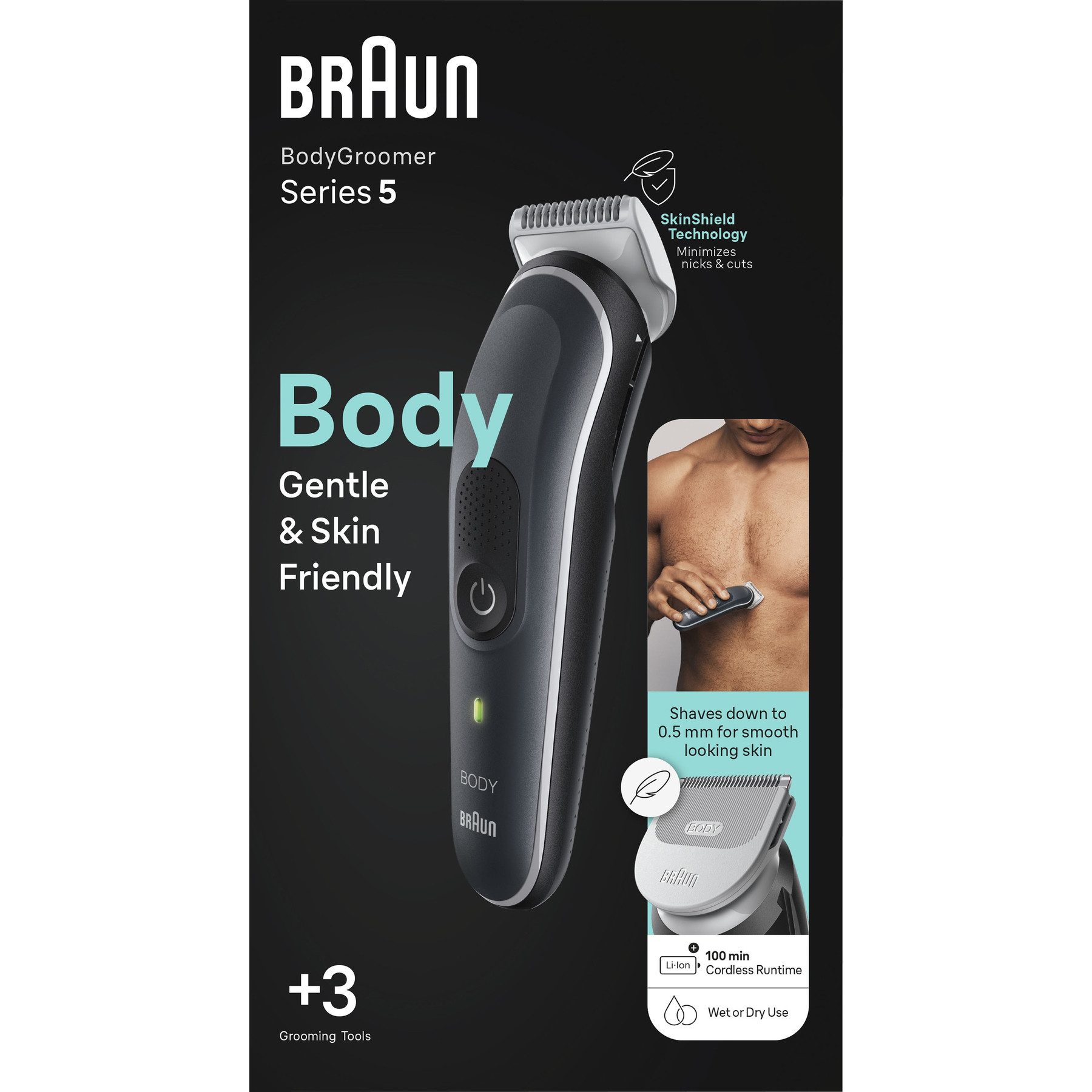 Braun Körper- und Bikinitrimmer BRAUN BodyGroomer GB5340, Körperhaartrimmer günstig online kaufen