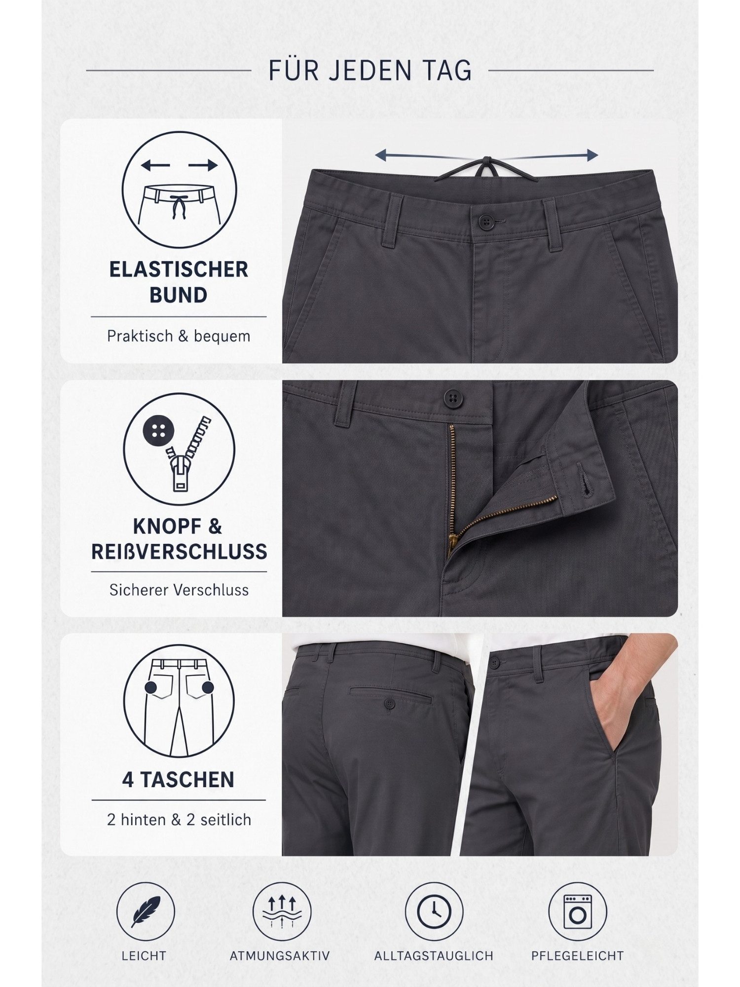 Chinohose Urban Flex Modern Fit Baumwollhose