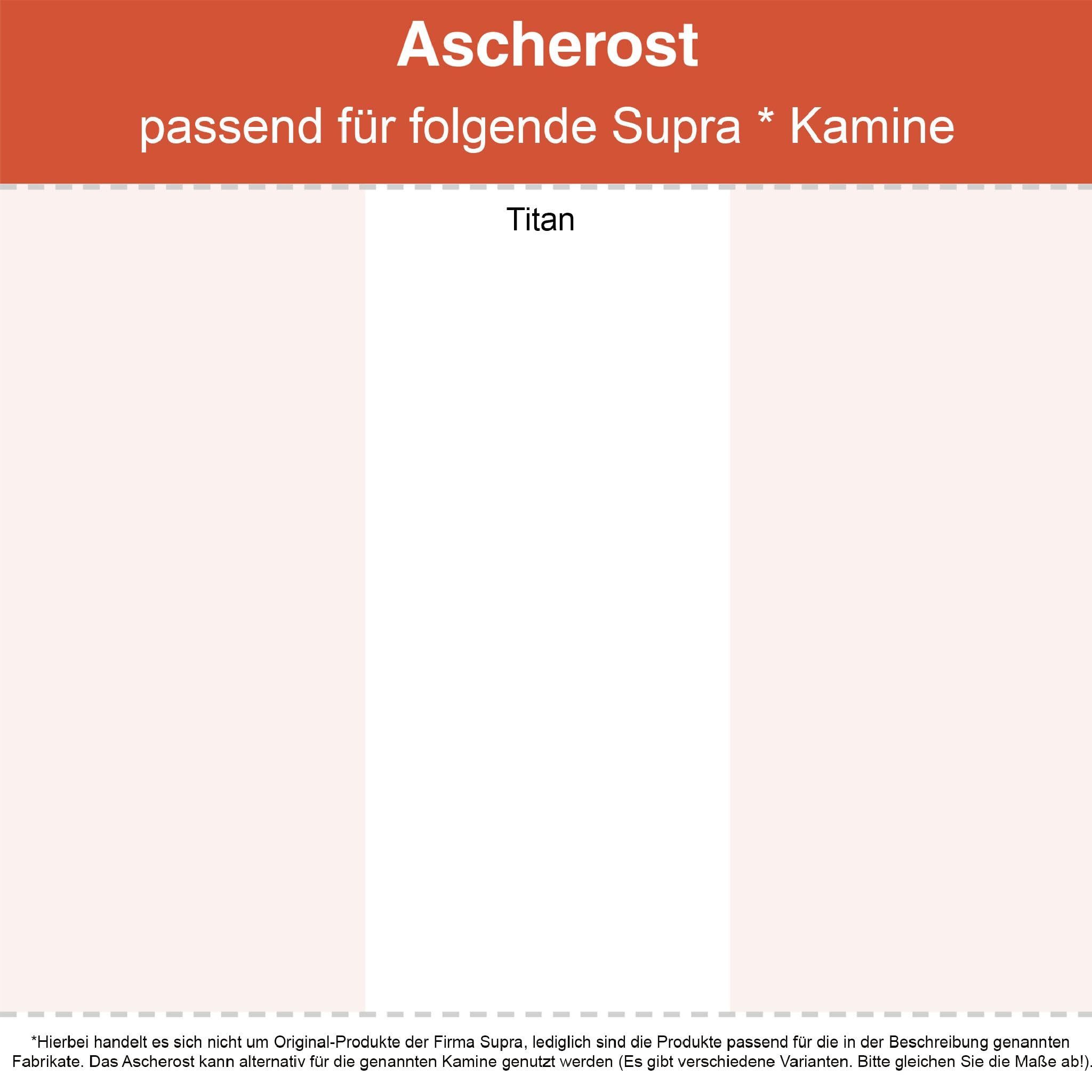 Feuerfest 123 GmbH Grillrost Kaminrost / Ascherost 429x220x15mm passend für Supra Titan**