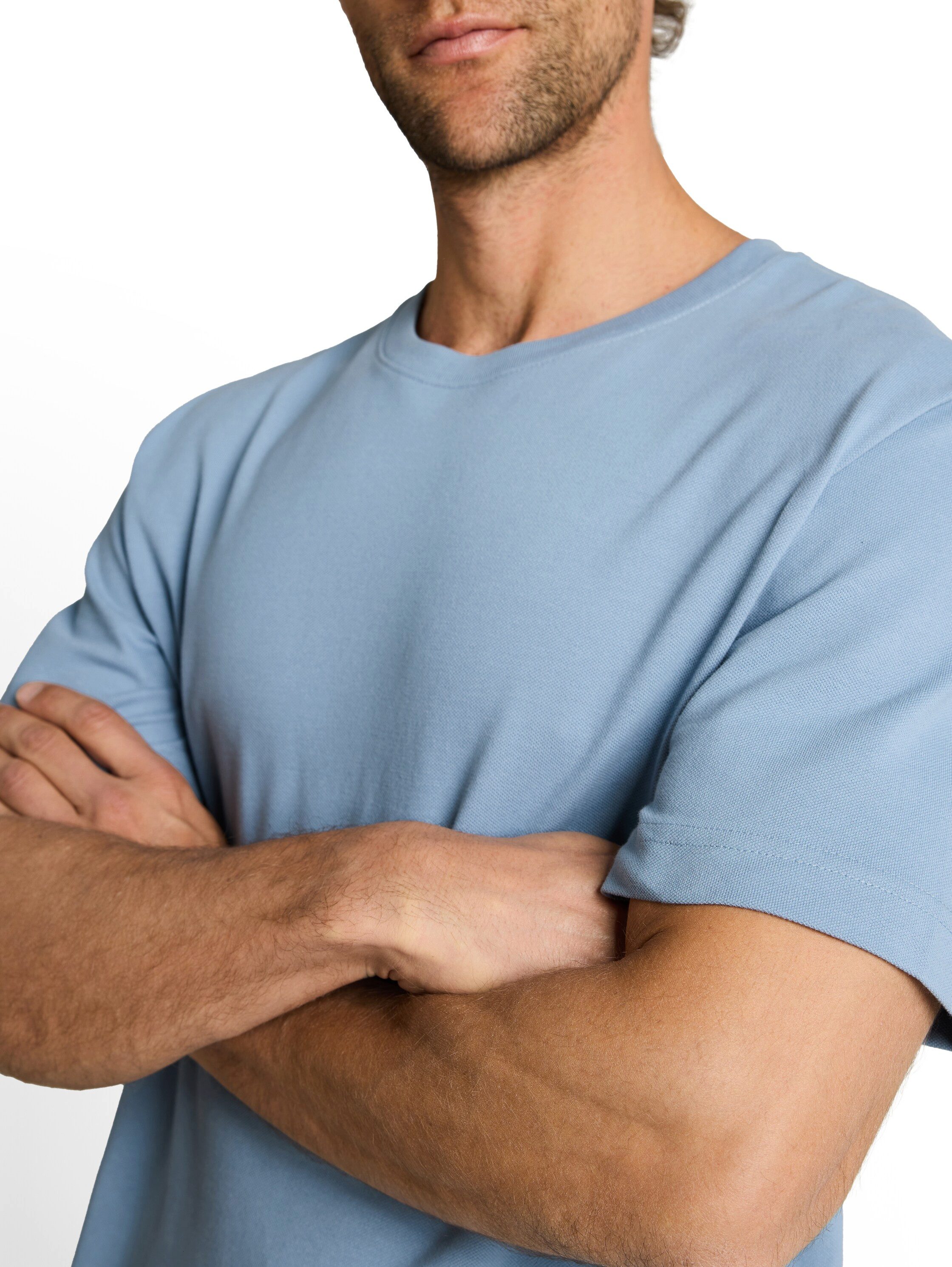 TOM TAILOR T-Shirt mit Pique Struktur