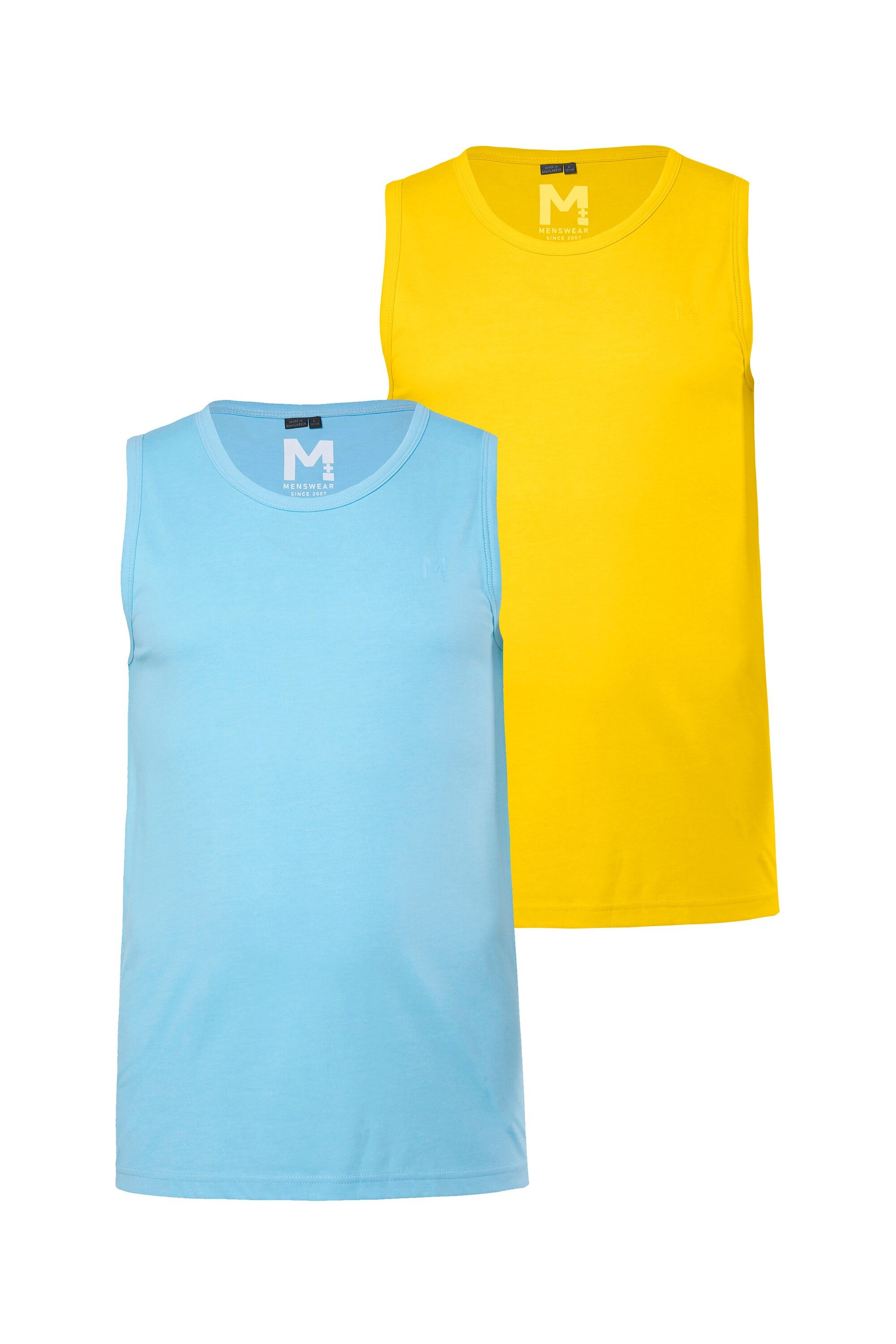 Men Plus T-Shirt Tanktop Basic 2er-Pack Rundhals