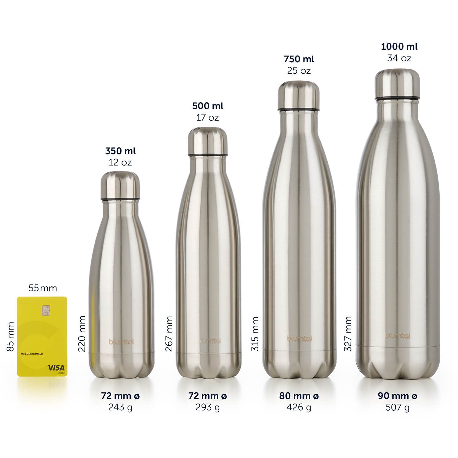 Blumtal Isolierflasche Thermoflasche Edelstahl - auslaufsiche Isolierflasche, BPA-frei, stundenlange Isolation von Warm & Kaltgetränken - rostbeständig – Bild 4 von 5