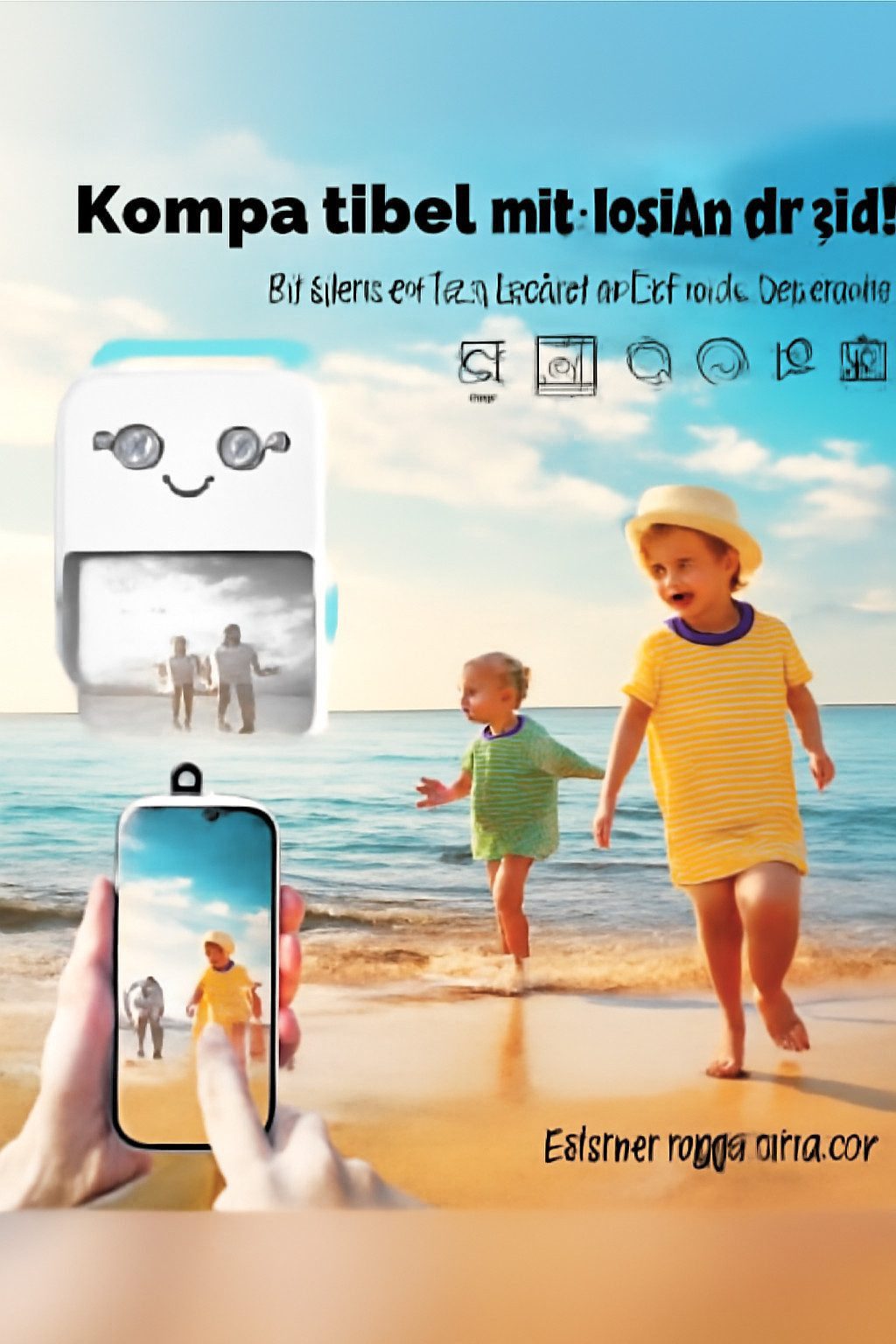 Vivitar Tragbarer Sticker Bluetooth-Drucker für Notizen, Fotos und Etiketten Mini-Drucker, (Das perfekte Geschenk für Kinder, Lern- und Entwicklungsspielzeug, K – Bild 4 von 5